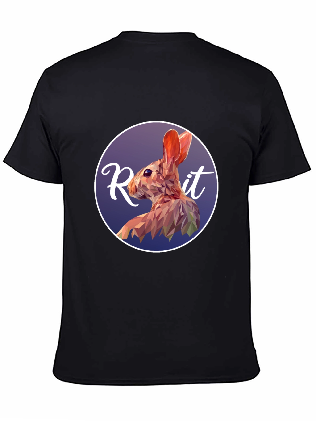 Geometric Rabbit Graphic Tee - Modern Artistic Design