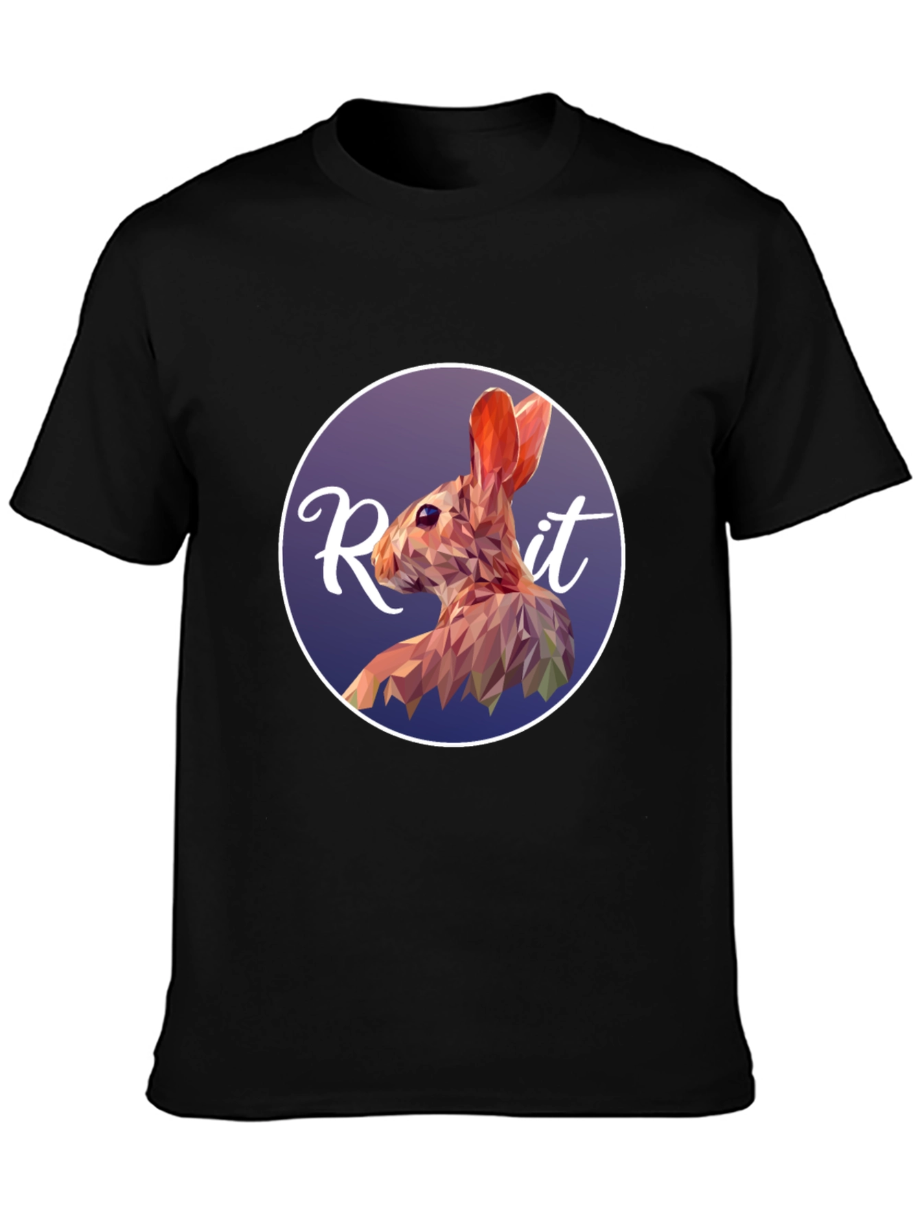 Geometric Rabbit Graphic Tee - Modern Artistic Design