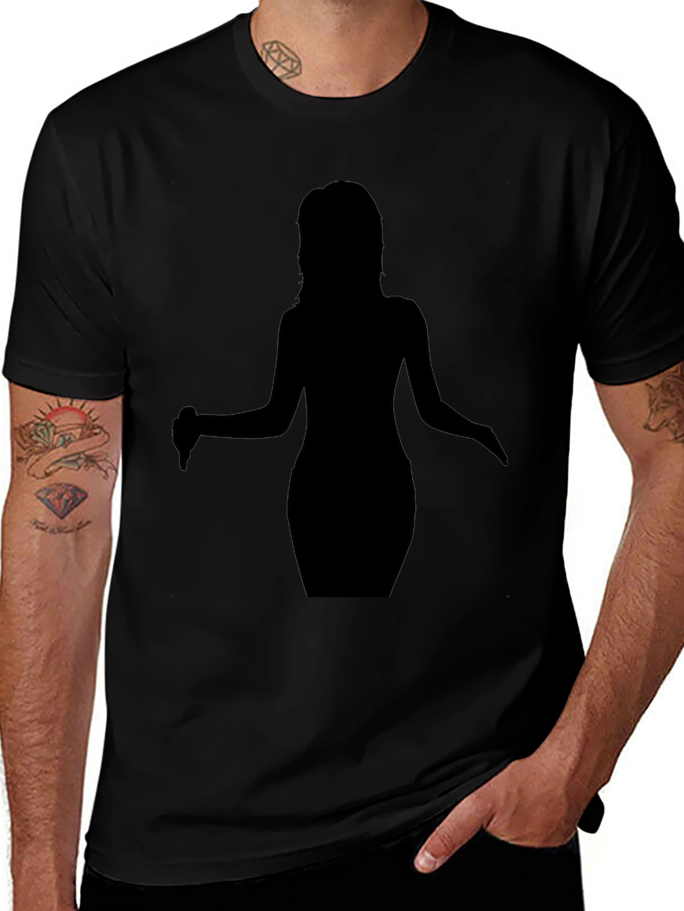 Silhouette Singer Black T-Shirt
