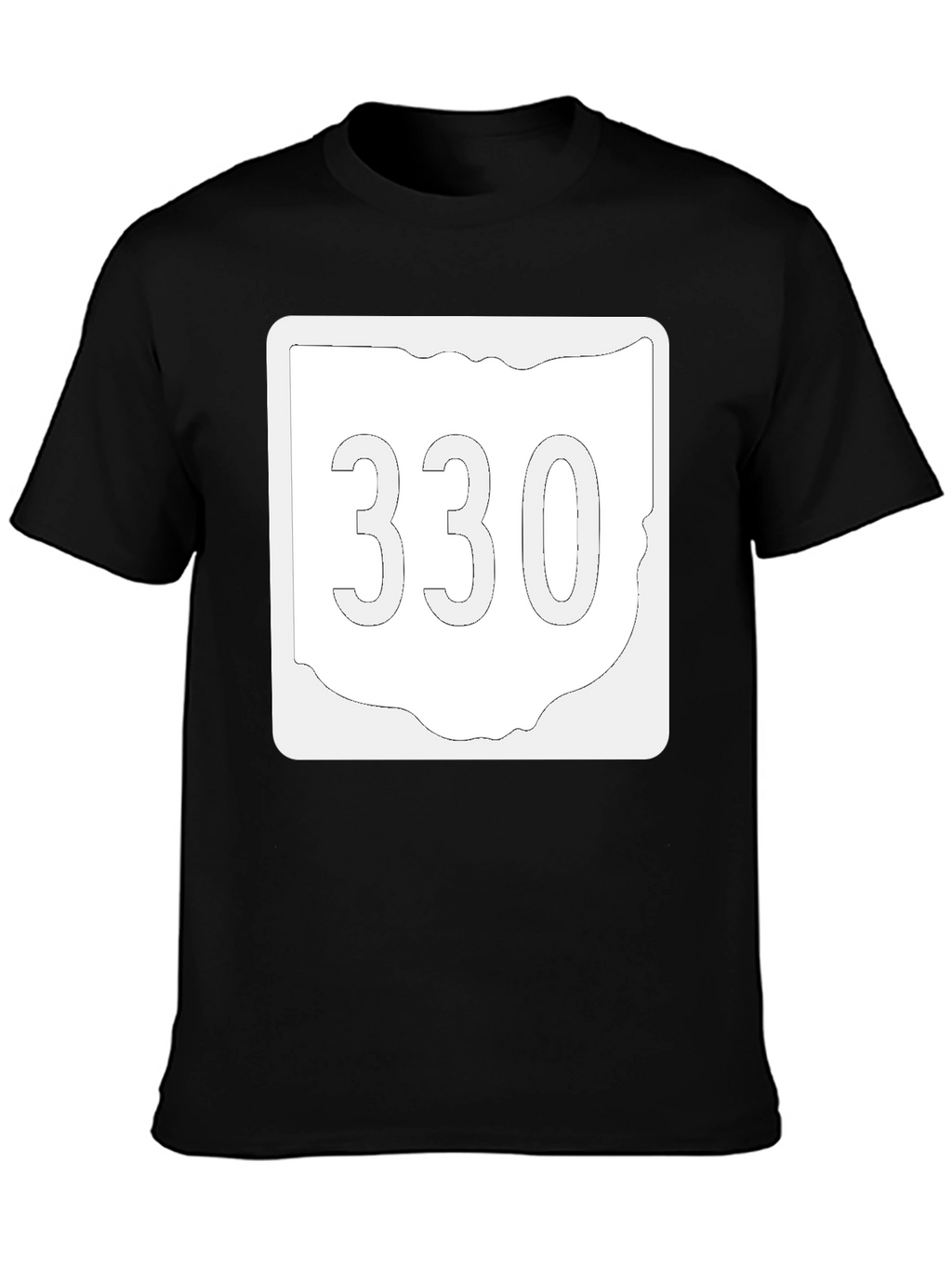 Ohio 330 Area Code Black T-Shirt