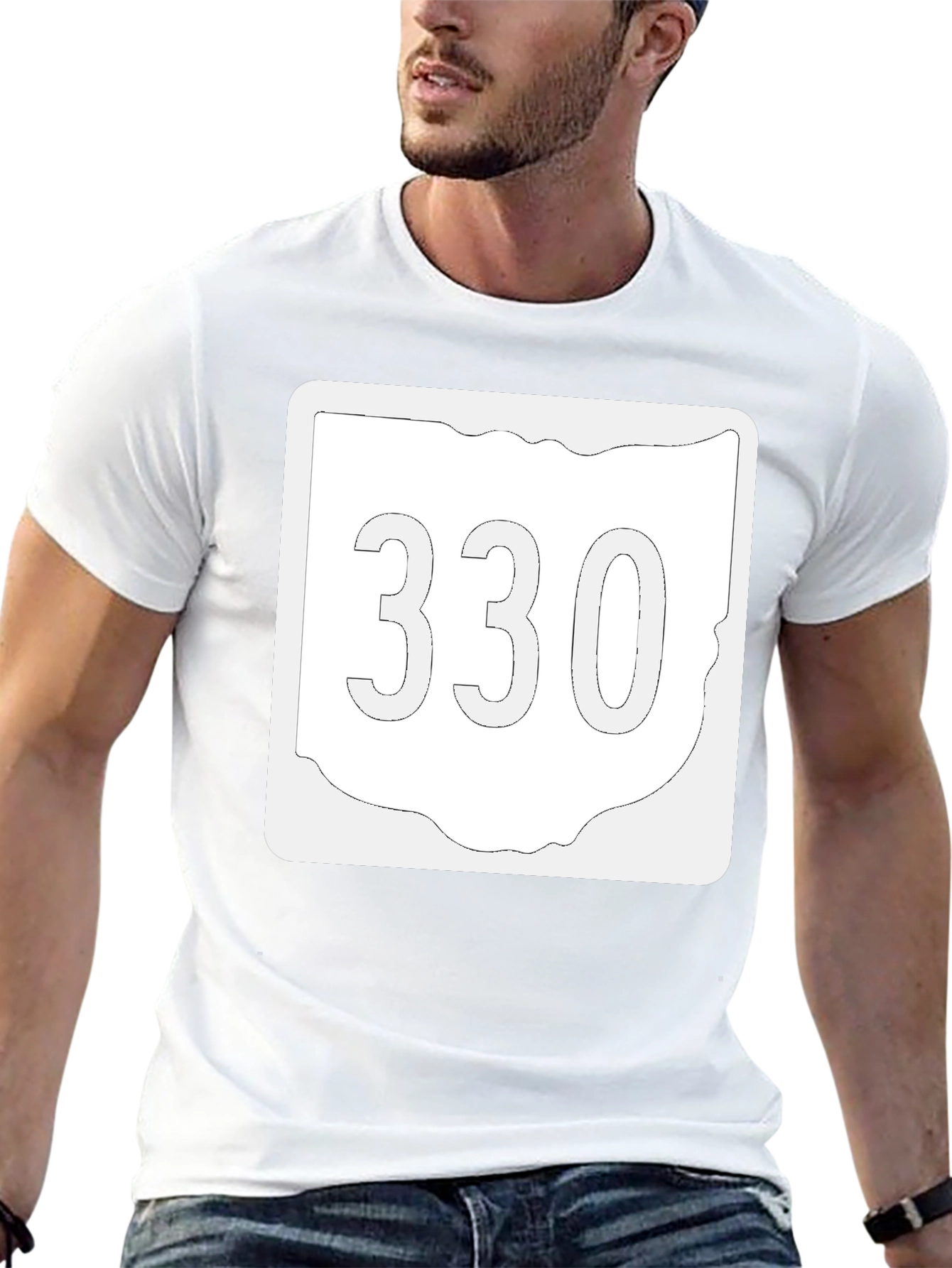 Ohio 330 Area Code Black T-Shirt