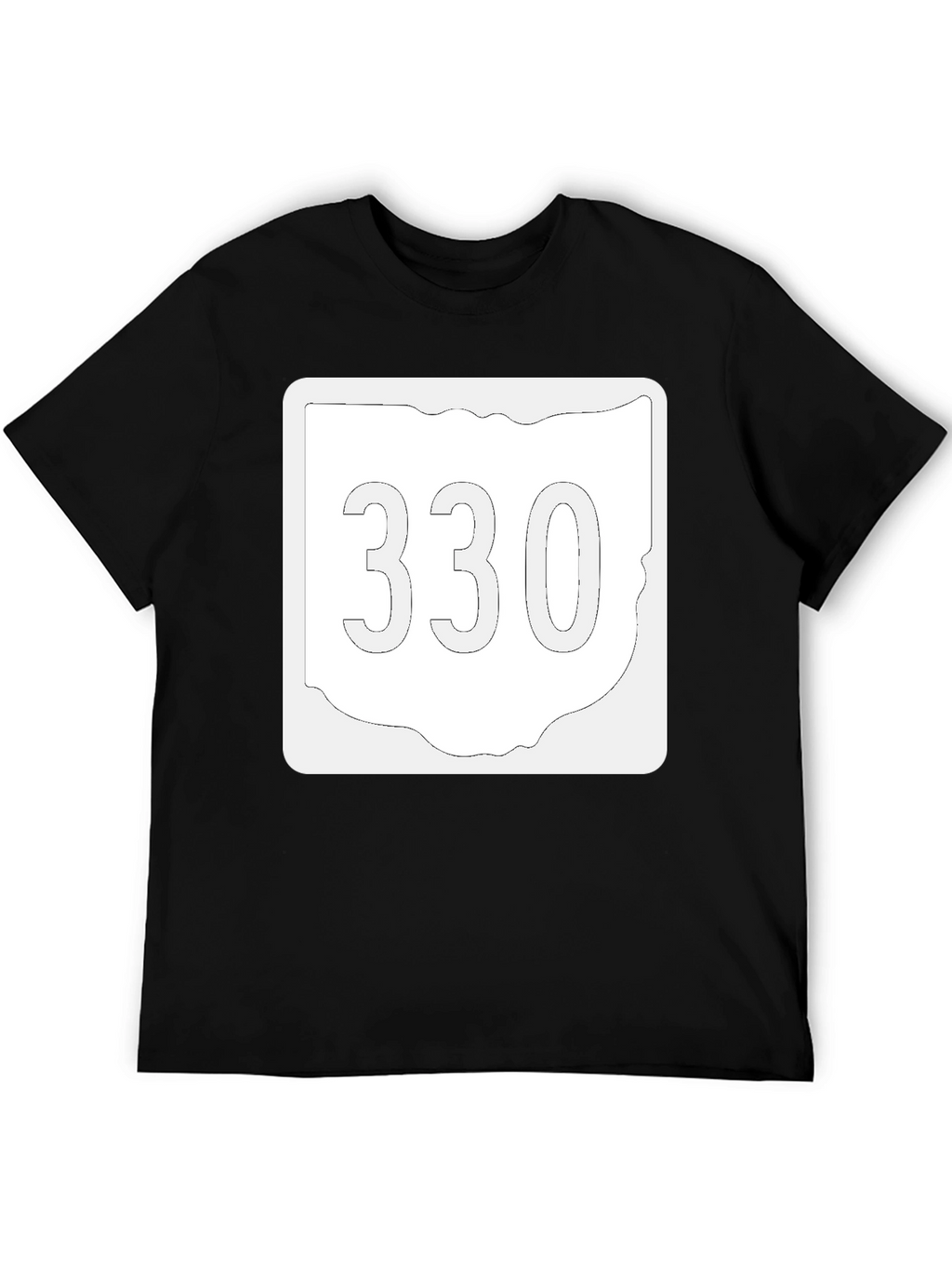 Ohio 330 Area Code Black T-Shirt