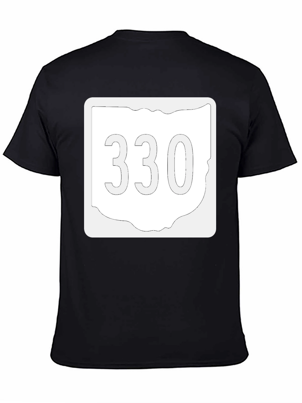 Ohio 330 Area Code Black T-Shirt