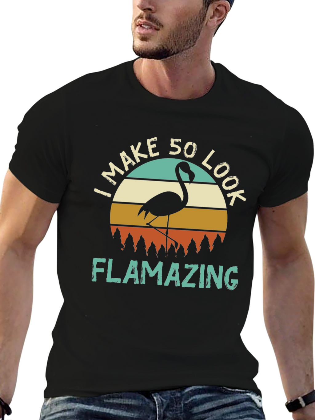 Flamazing 50th Birthday Flamingo T-Shirt