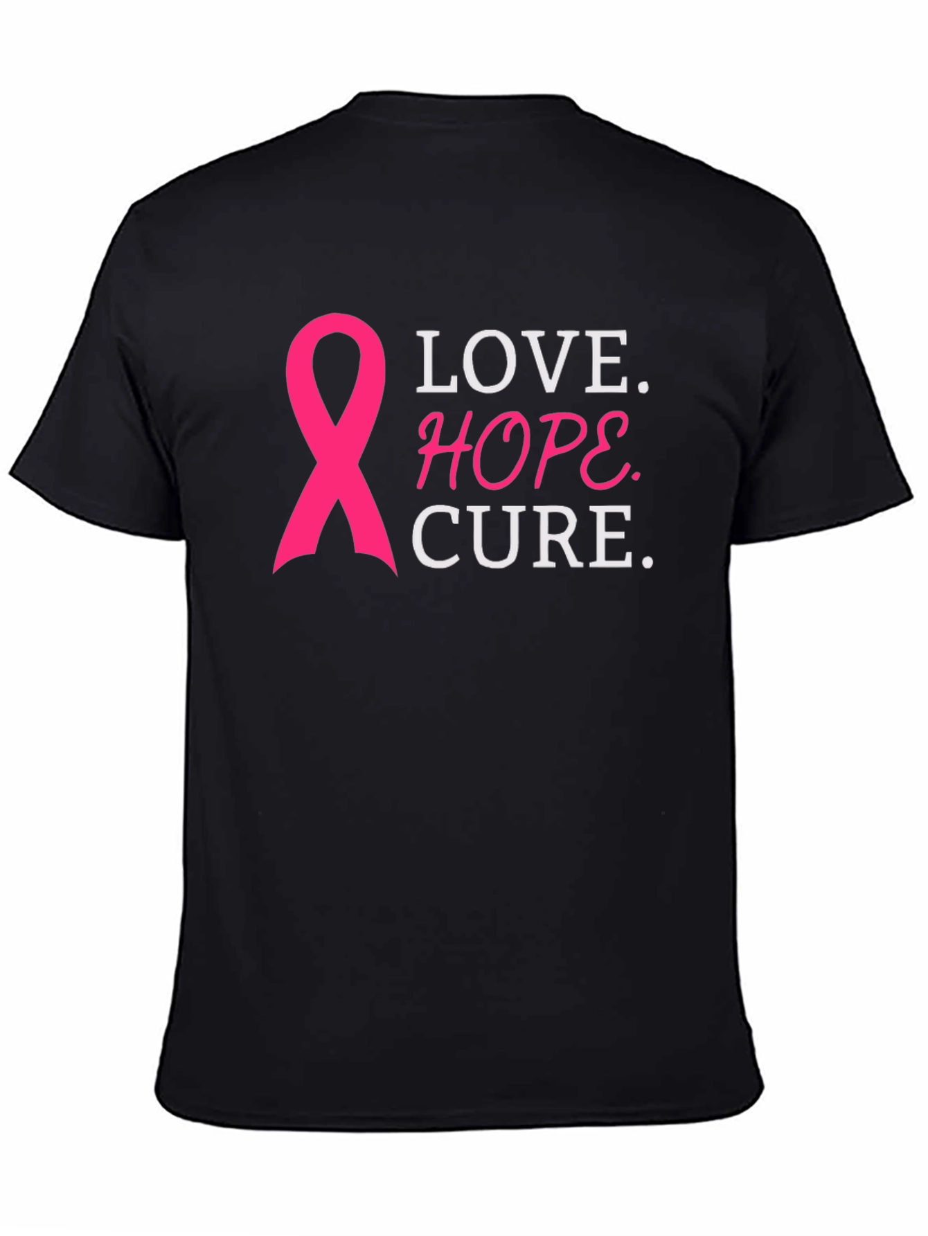 Love Hope Cure Breast Cancer Awareness T-Shirt