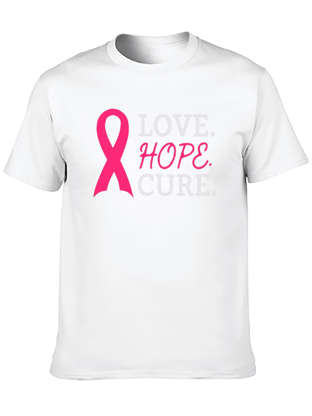 Love Hope Cure Breast Cancer Awareness T-Shirt