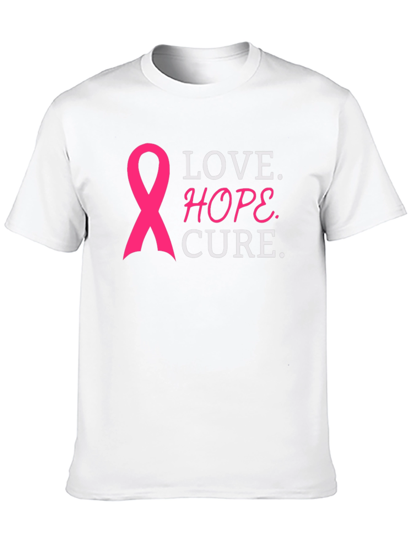 Love Hope Cure Breast Cancer Awareness T-Shirt