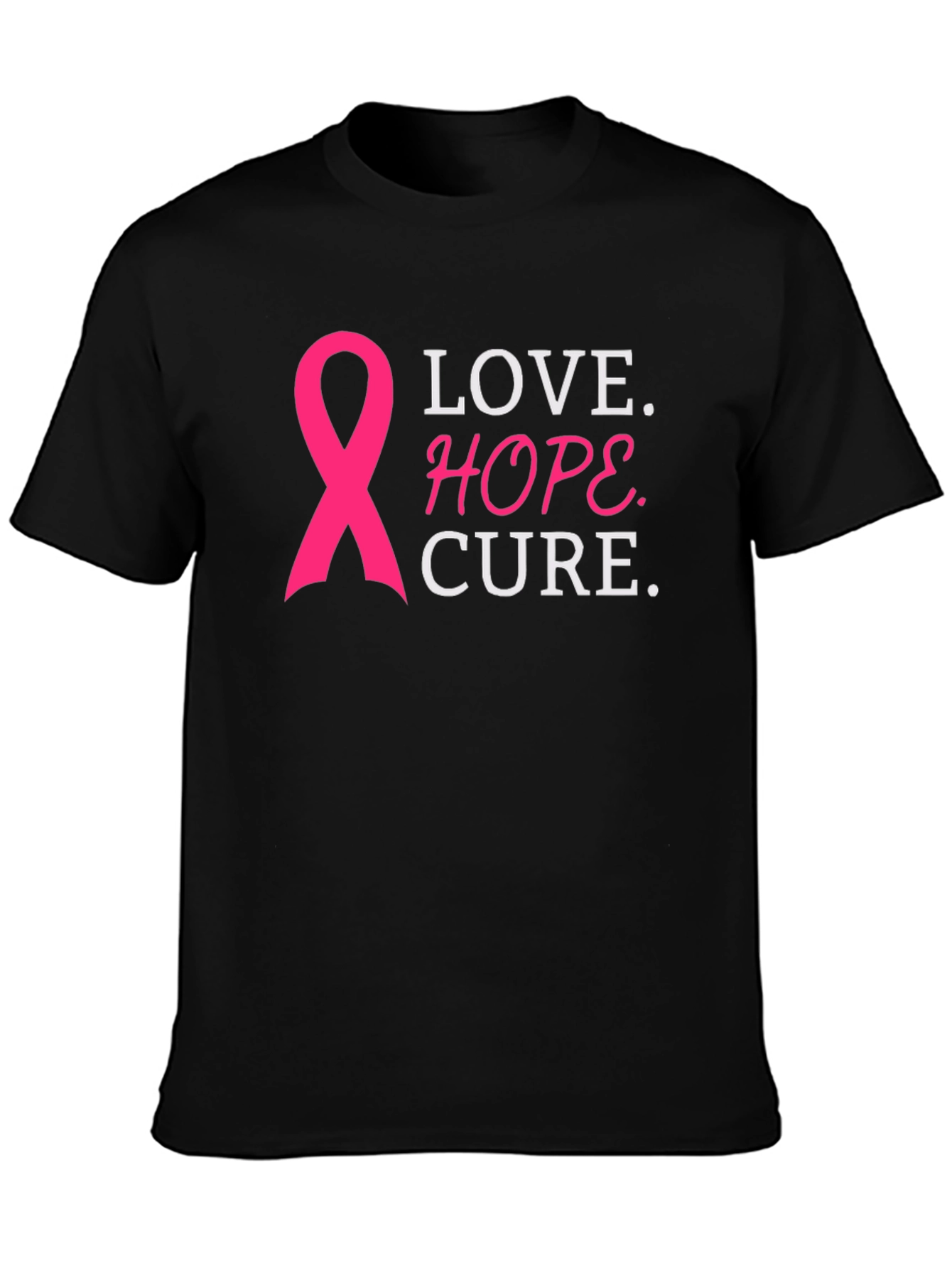 Love Hope Cure Breast Cancer Awareness T-Shirt