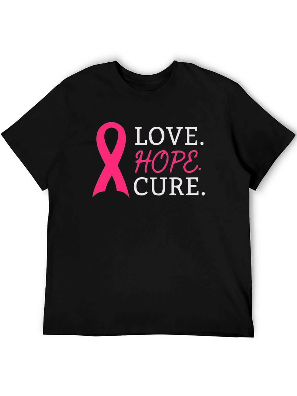 Love Hope Cure Breast Cancer Awareness T-Shirt