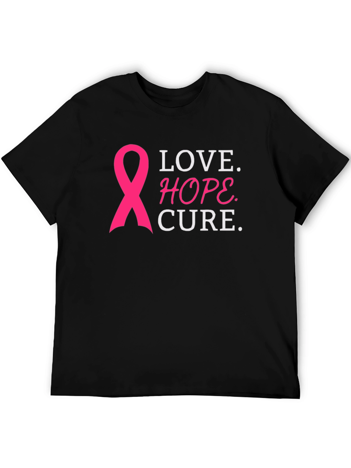 Love Hope Cure Breast Cancer Awareness T-Shirt
