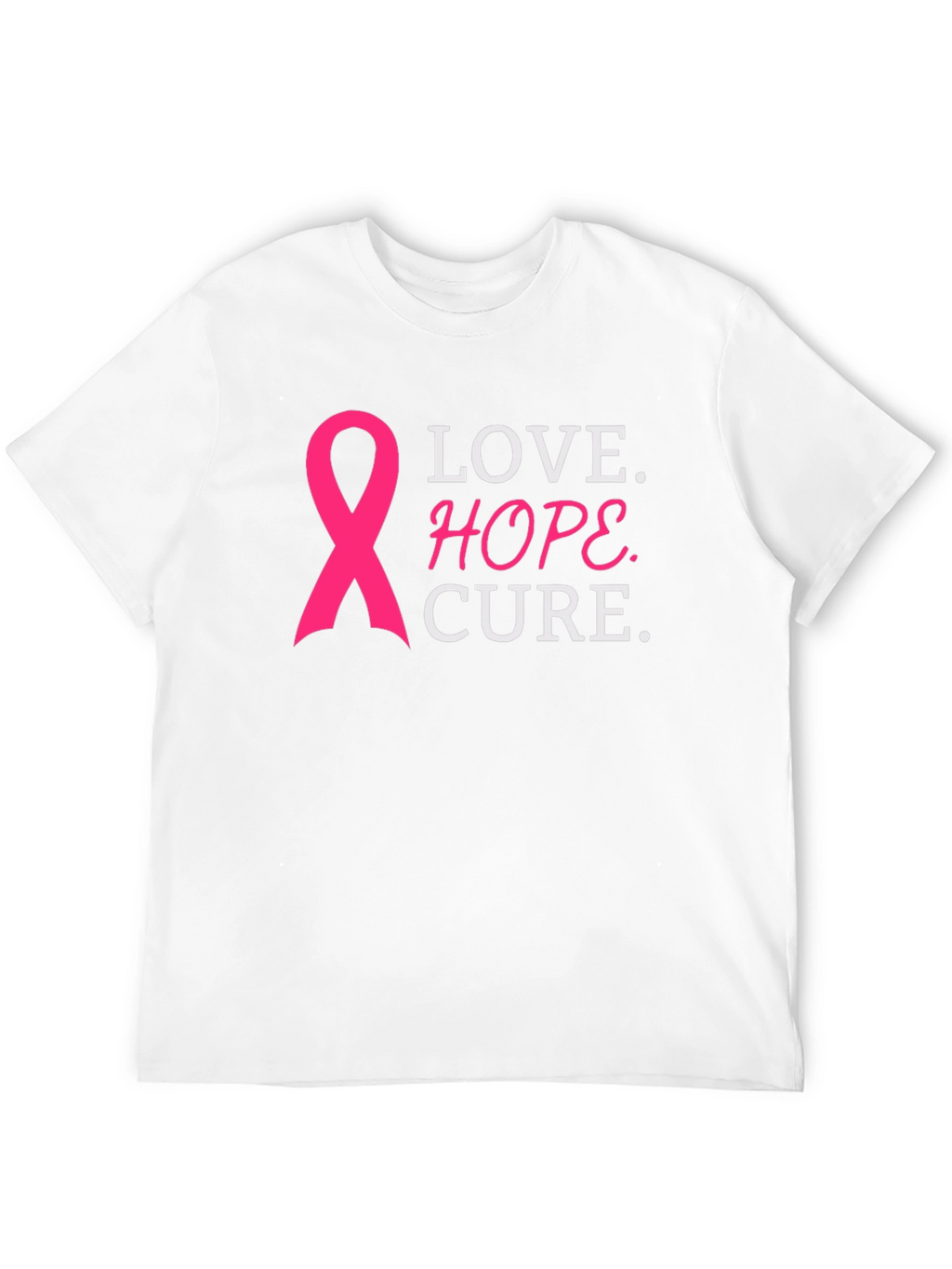 Love Hope Cure Breast Cancer Awareness T-Shirt
