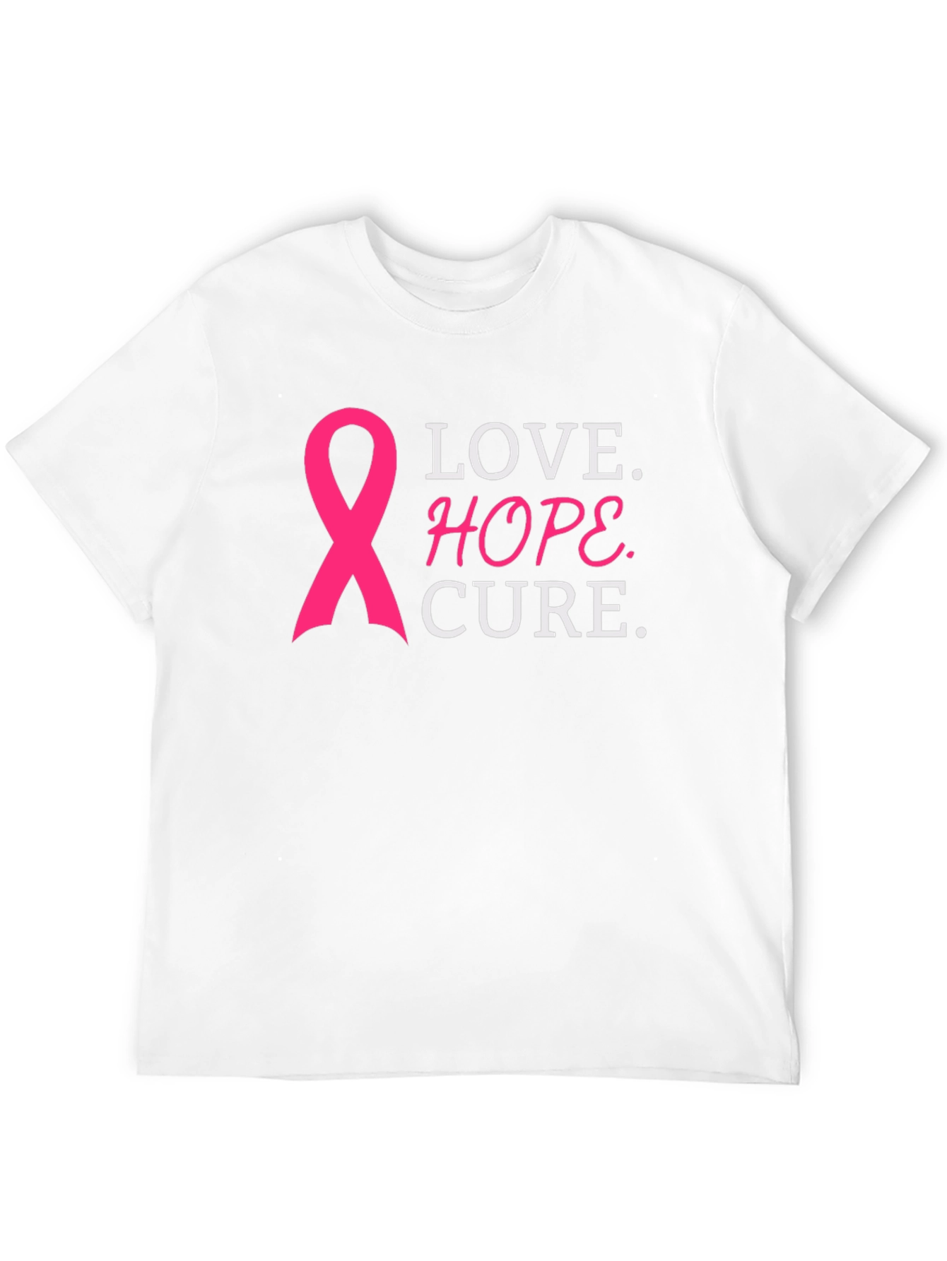 Love Hope Cure Breast Cancer Awareness T-Shirt