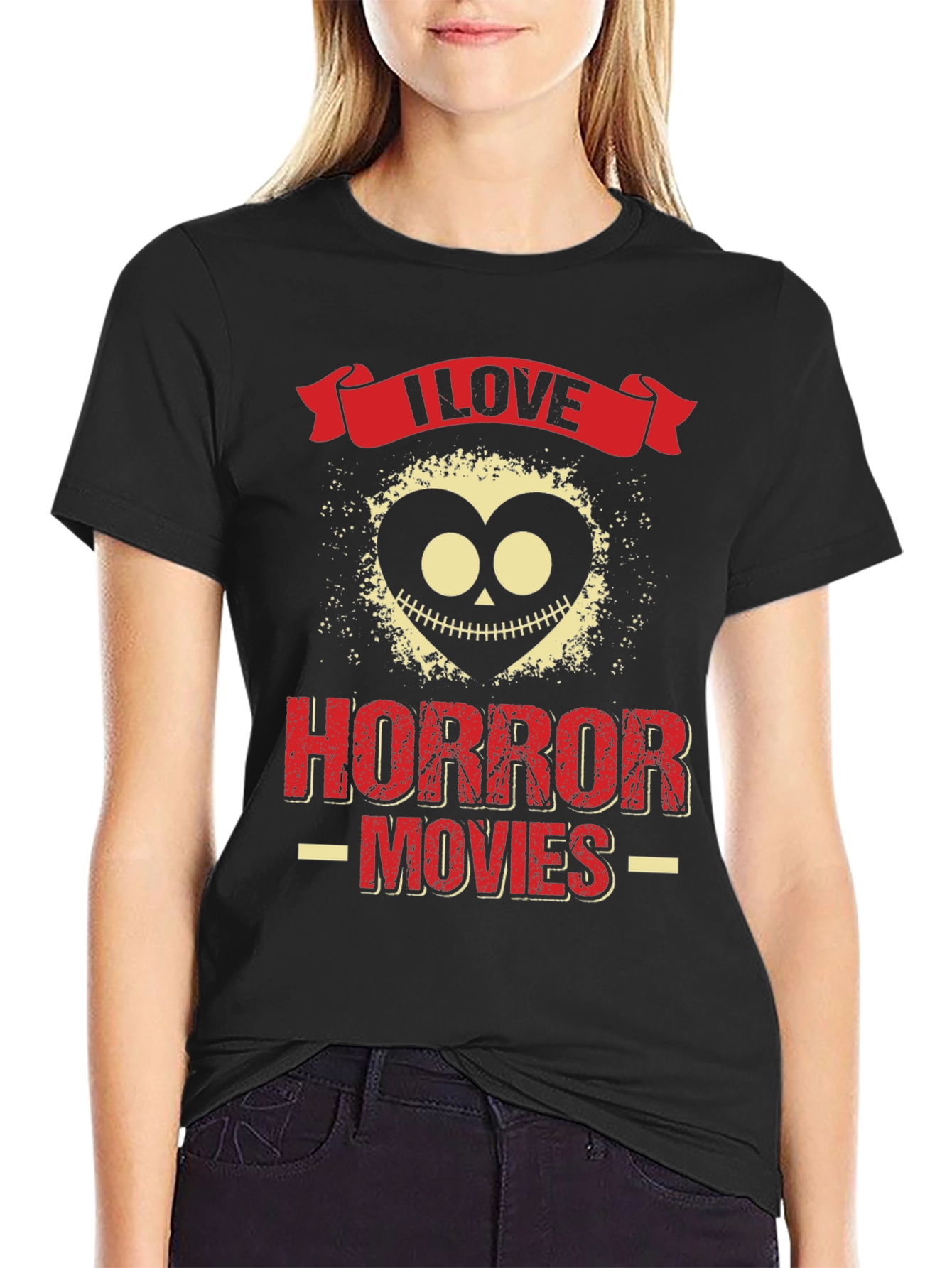 I Love Horror Movies Graphic Tee - Halloween Shirt