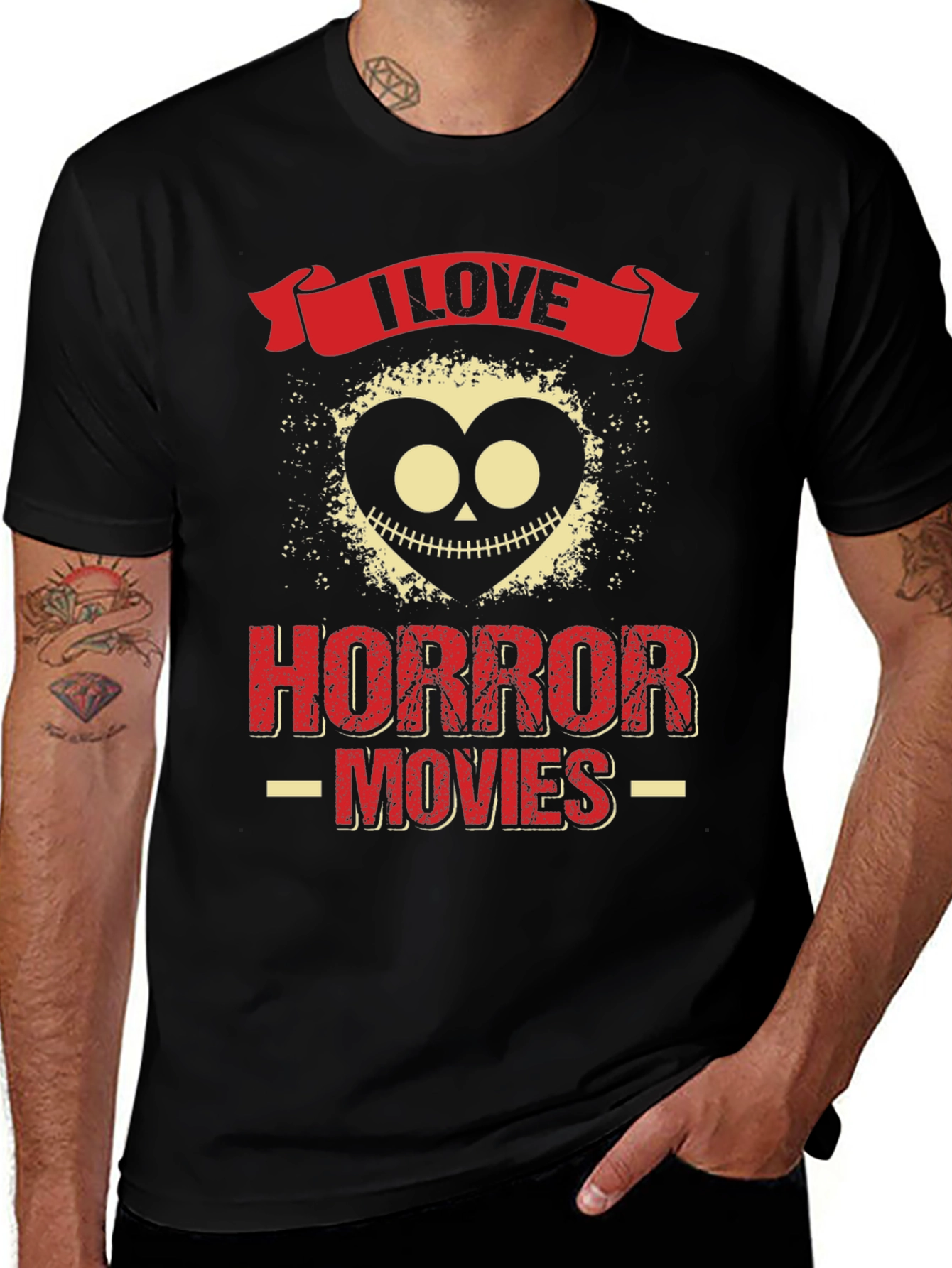 I Love Horror Movies Graphic Tee - Halloween Shirt
