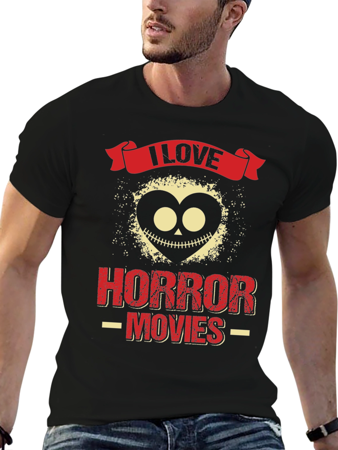 I Love Horror Movies Graphic Tee - Halloween Shirt