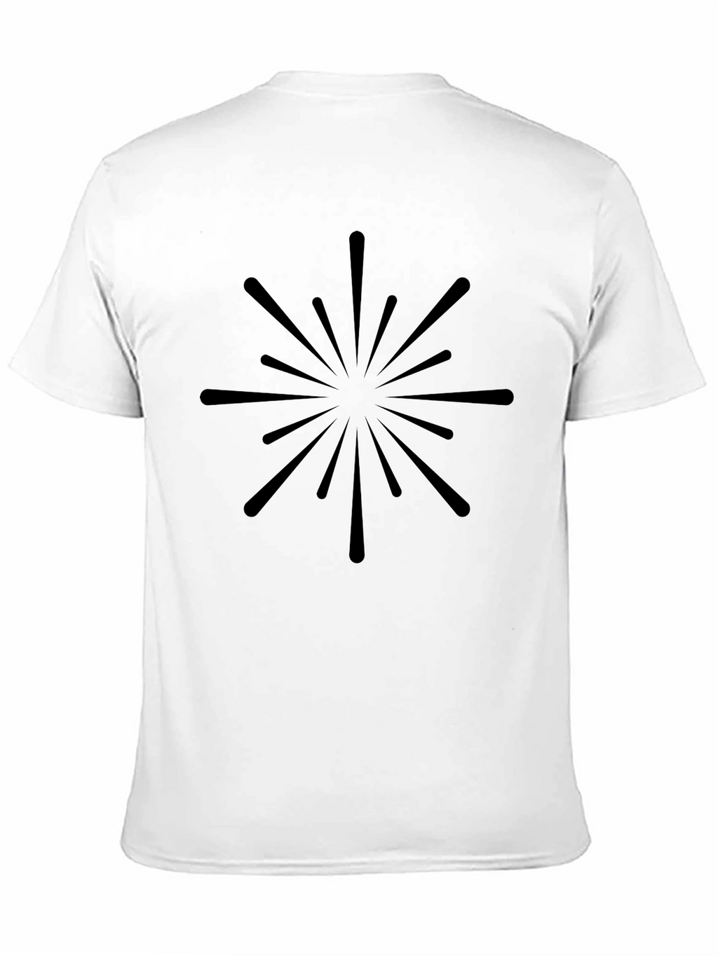 Starburst Graphic Tee - Black Cotton Crew Neck