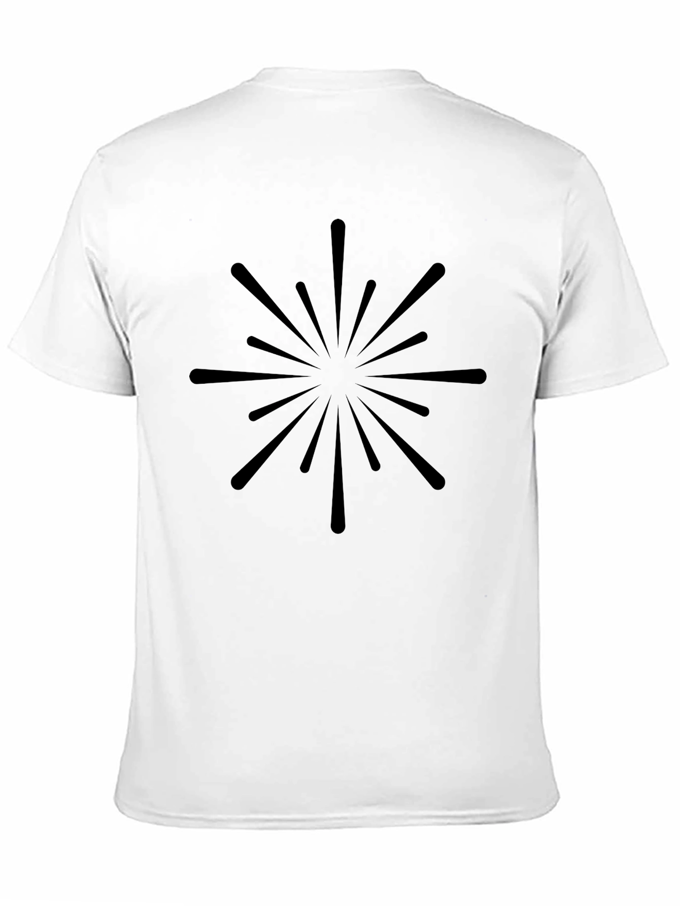 Starburst Graphic Tee - Black Cotton Crew Neck