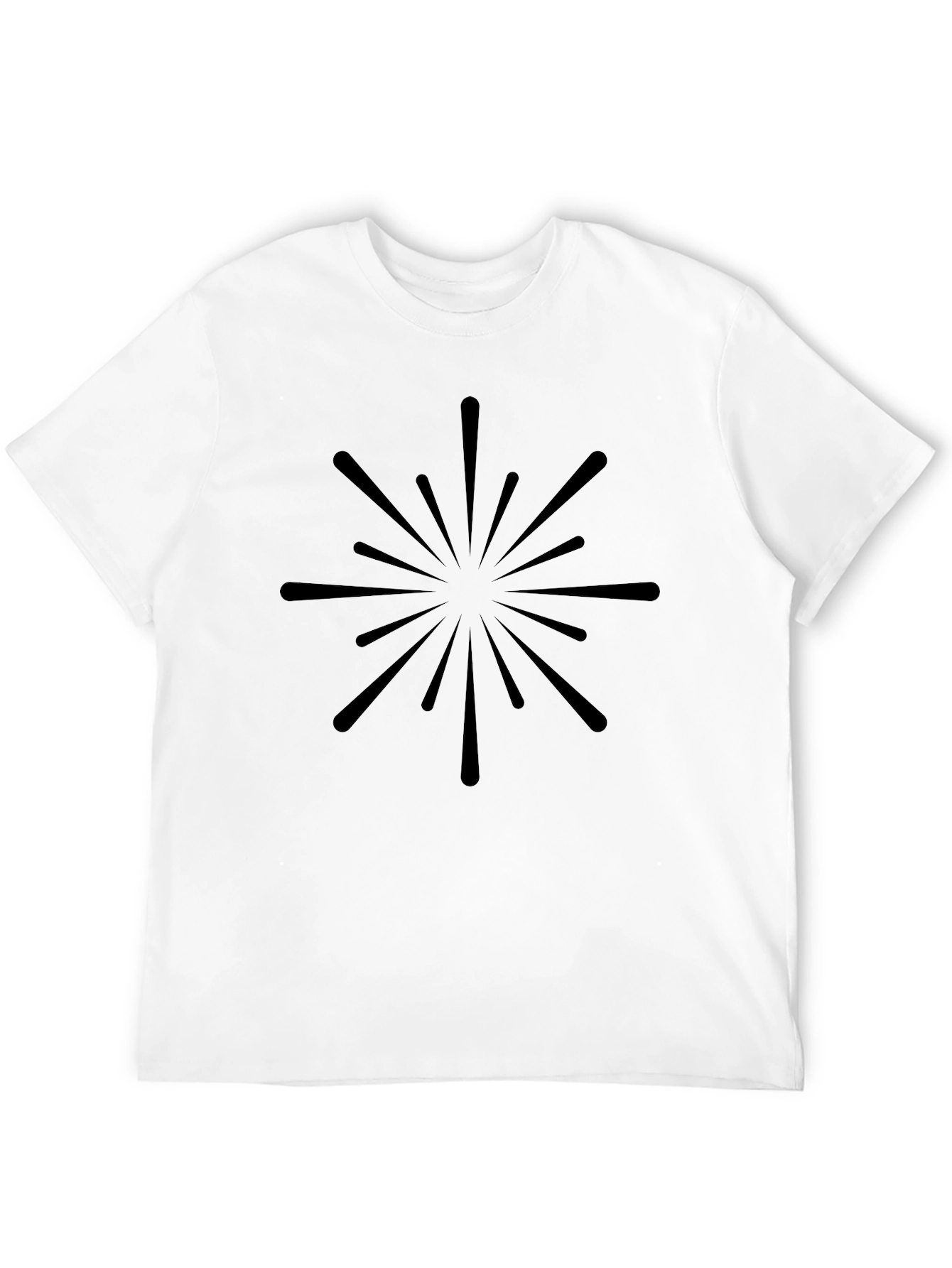 Starburst Graphic Tee - Black Cotton Crew Neck