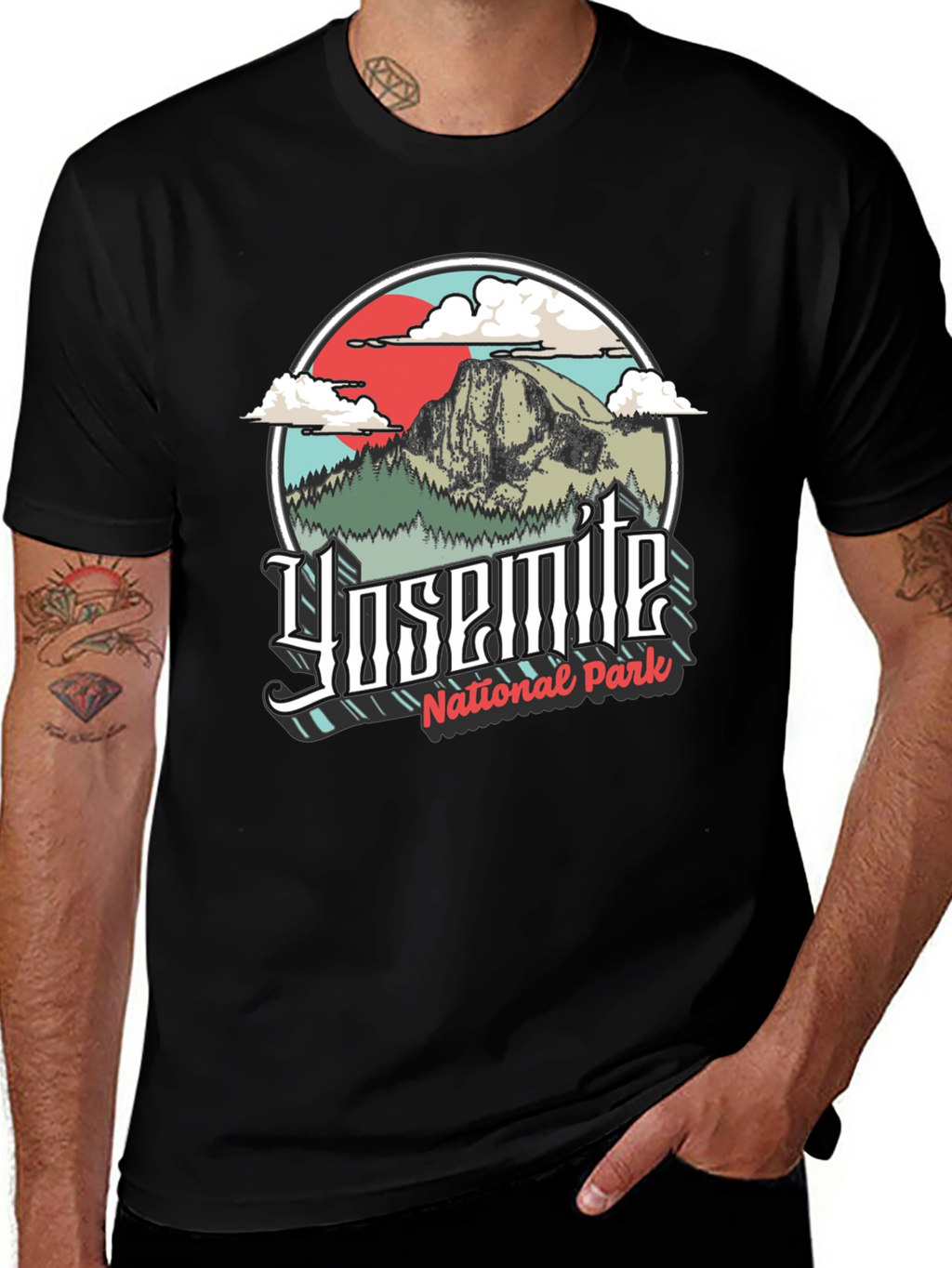 Yosemite National Park Graphic Tee - Black
