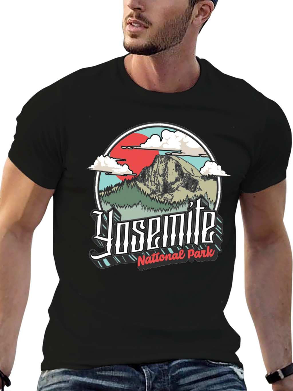 Yosemite National Park Graphic Tee - Black