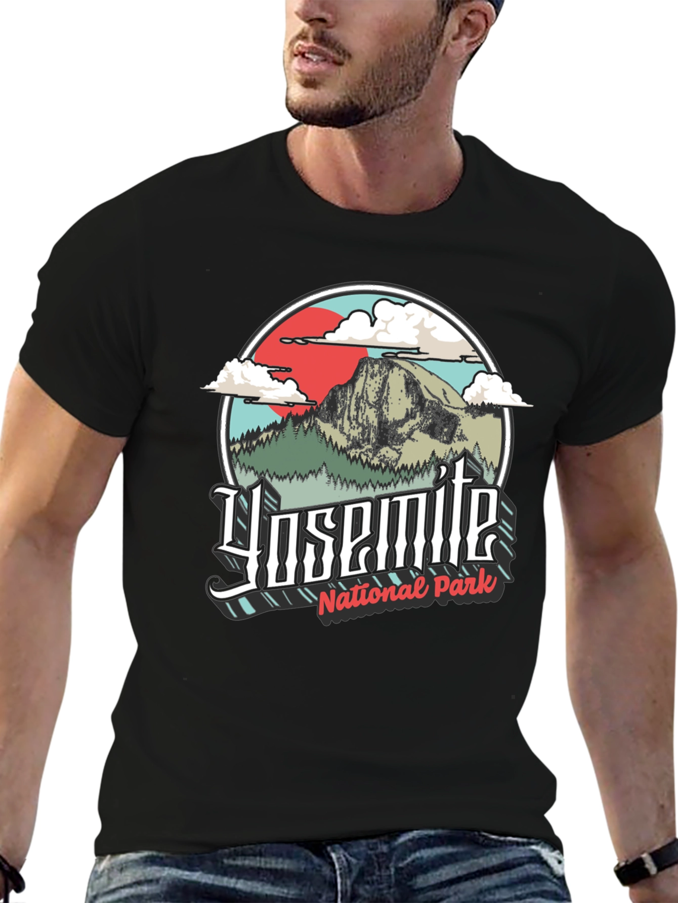 Yosemite National Park Graphic Tee - Black