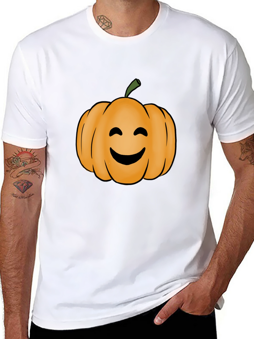 Smiling Pumpkin T-Shirt - Halloween Fun!