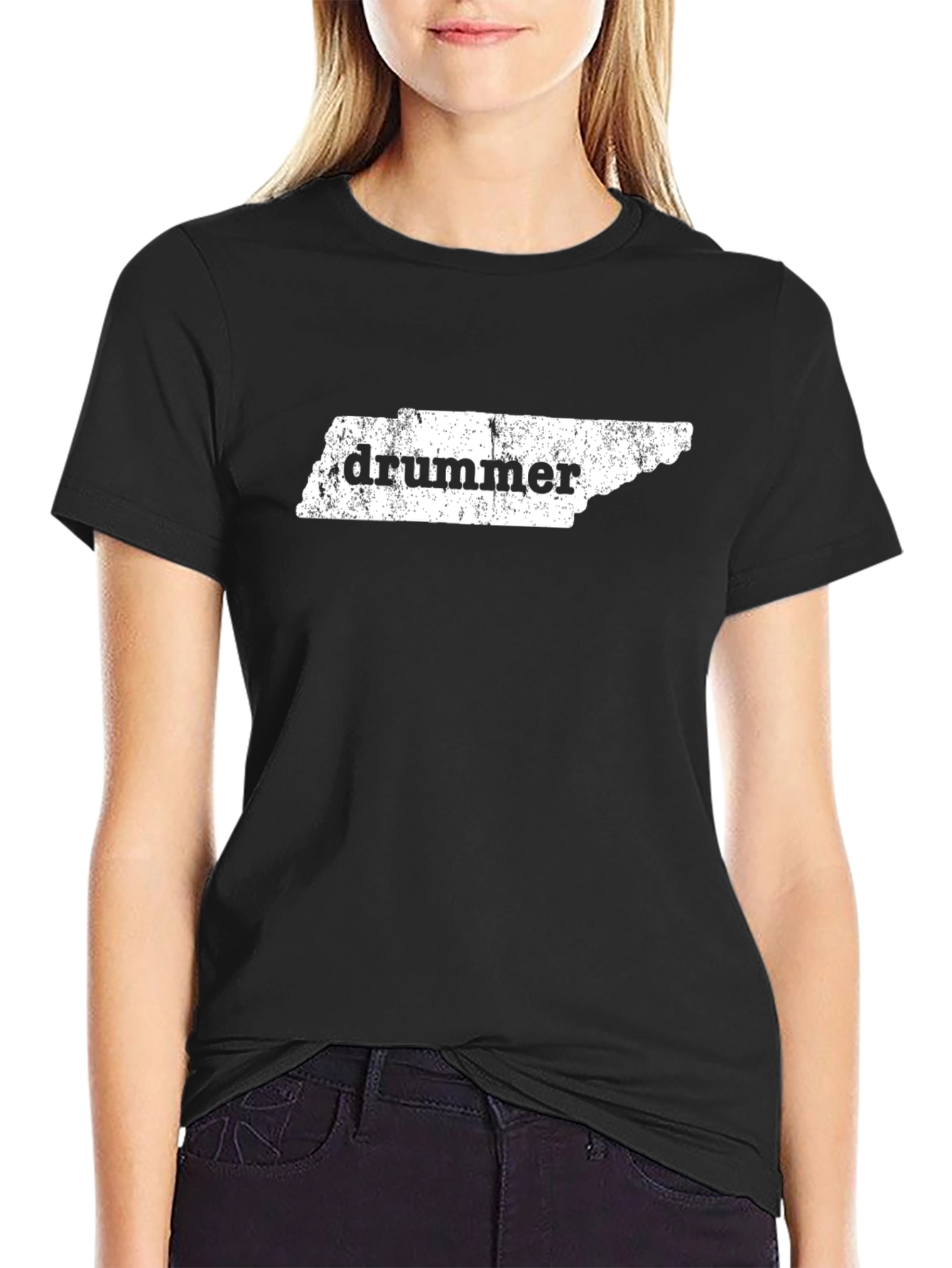 Tennessee Drummer Graphic T-Shirt - Black