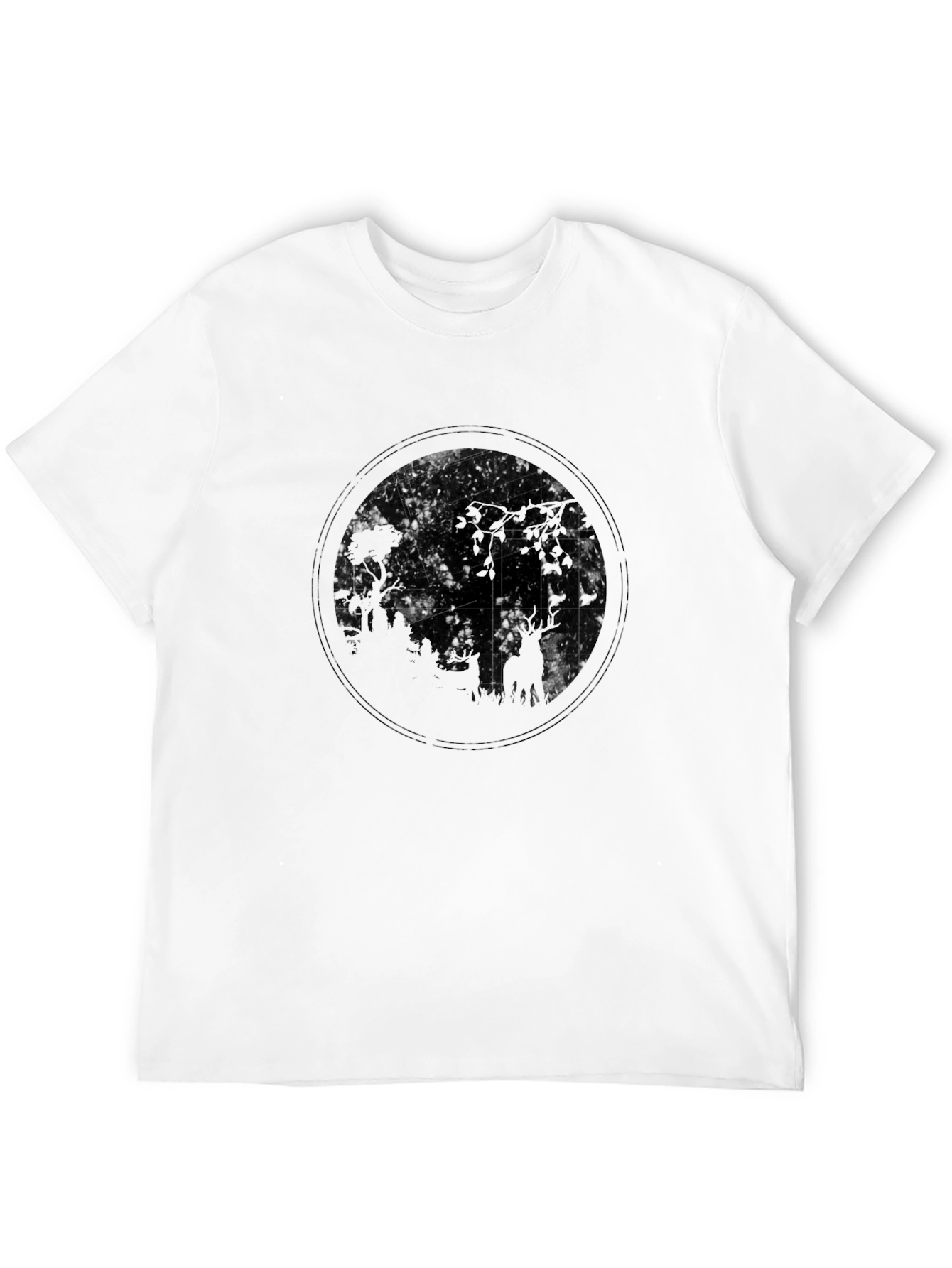 Nature Circle Graphic Tee - Black Cotton Blend