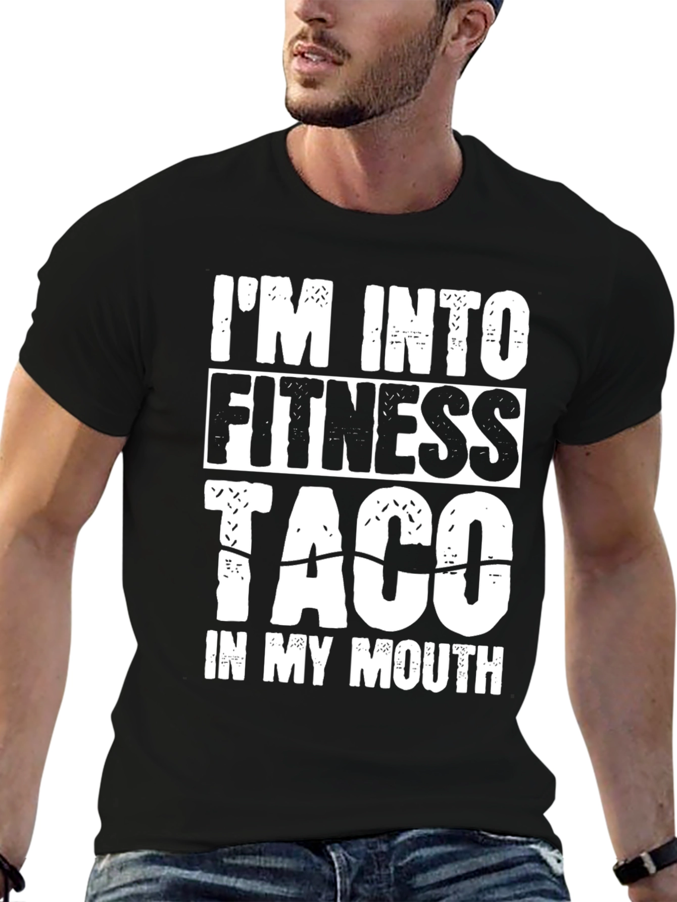 Fitness Taco Black T-Shirt - Funny Foodie Tee