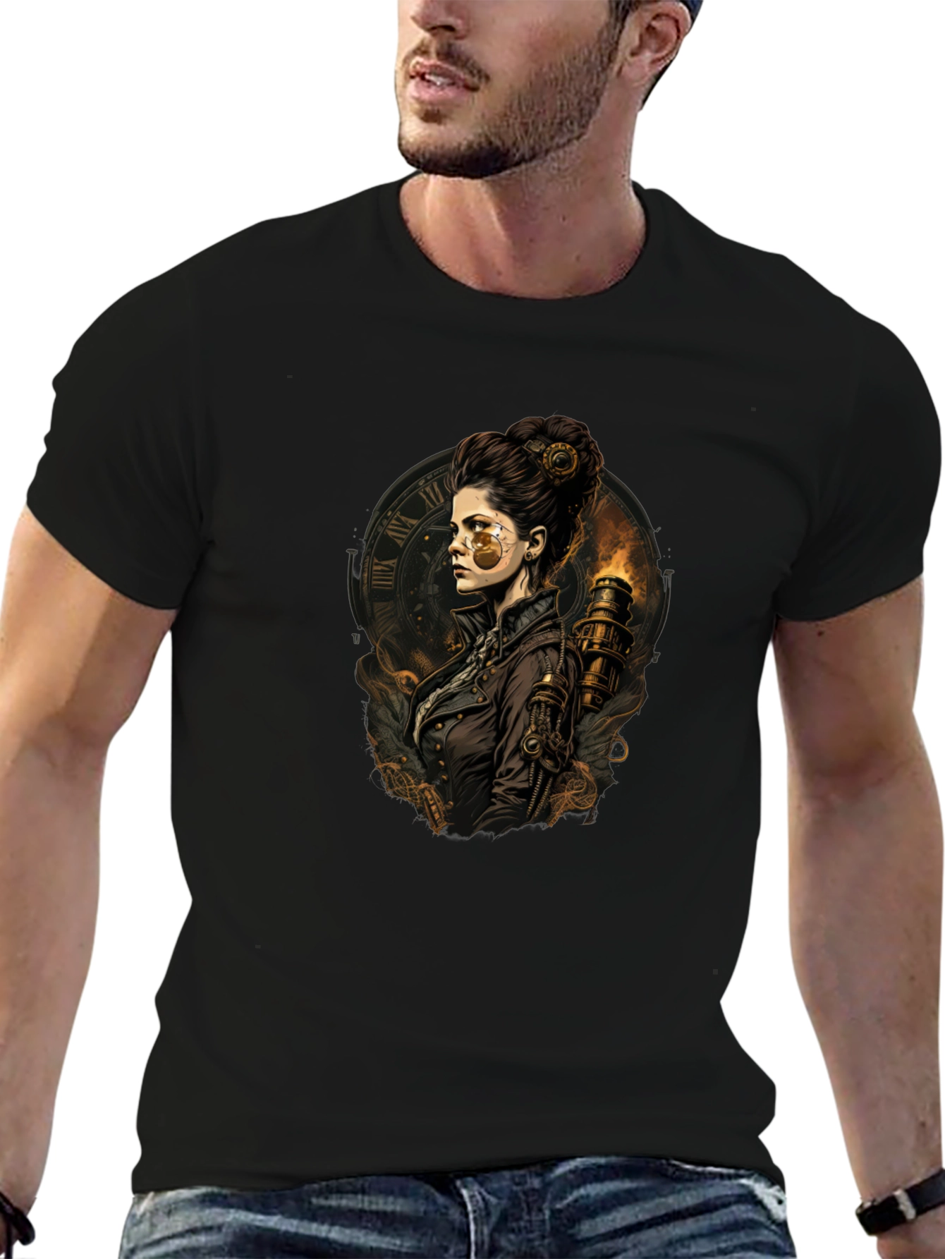 Steampunk Lady T-Shirt - Unique Graphic Tee
