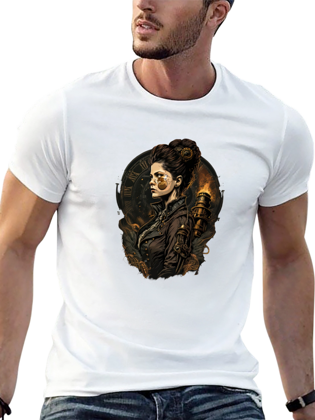 Steampunk Lady T-Shirt - Unique Graphic Tee