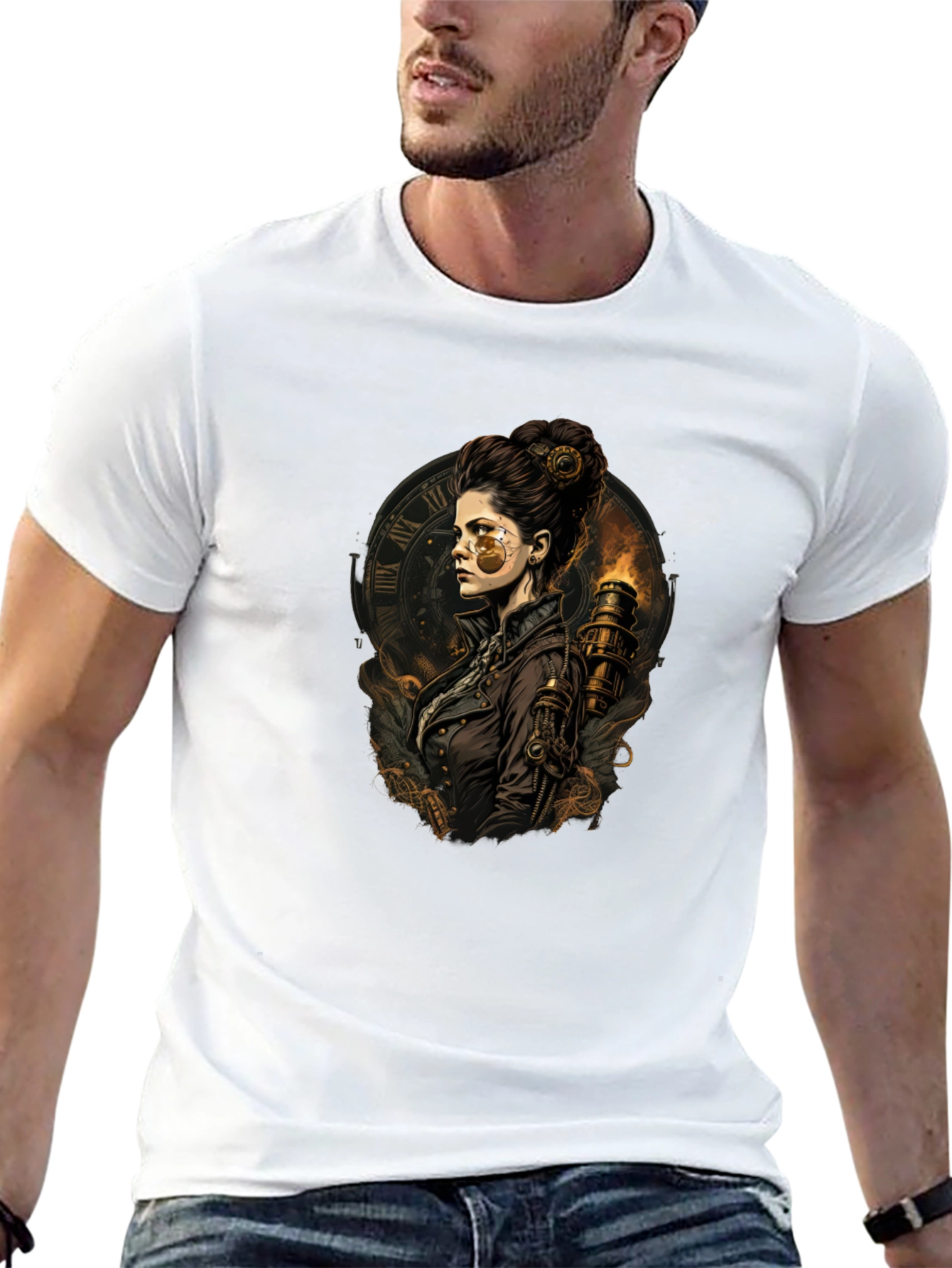 Steampunk Lady T-Shirt - Unique Graphic Tee