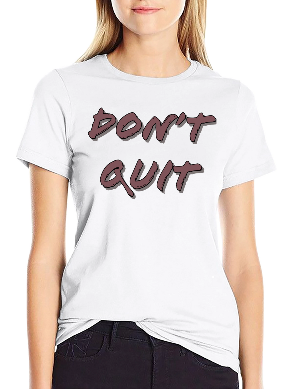 Motivational Dont Quit T-Shirt - Black