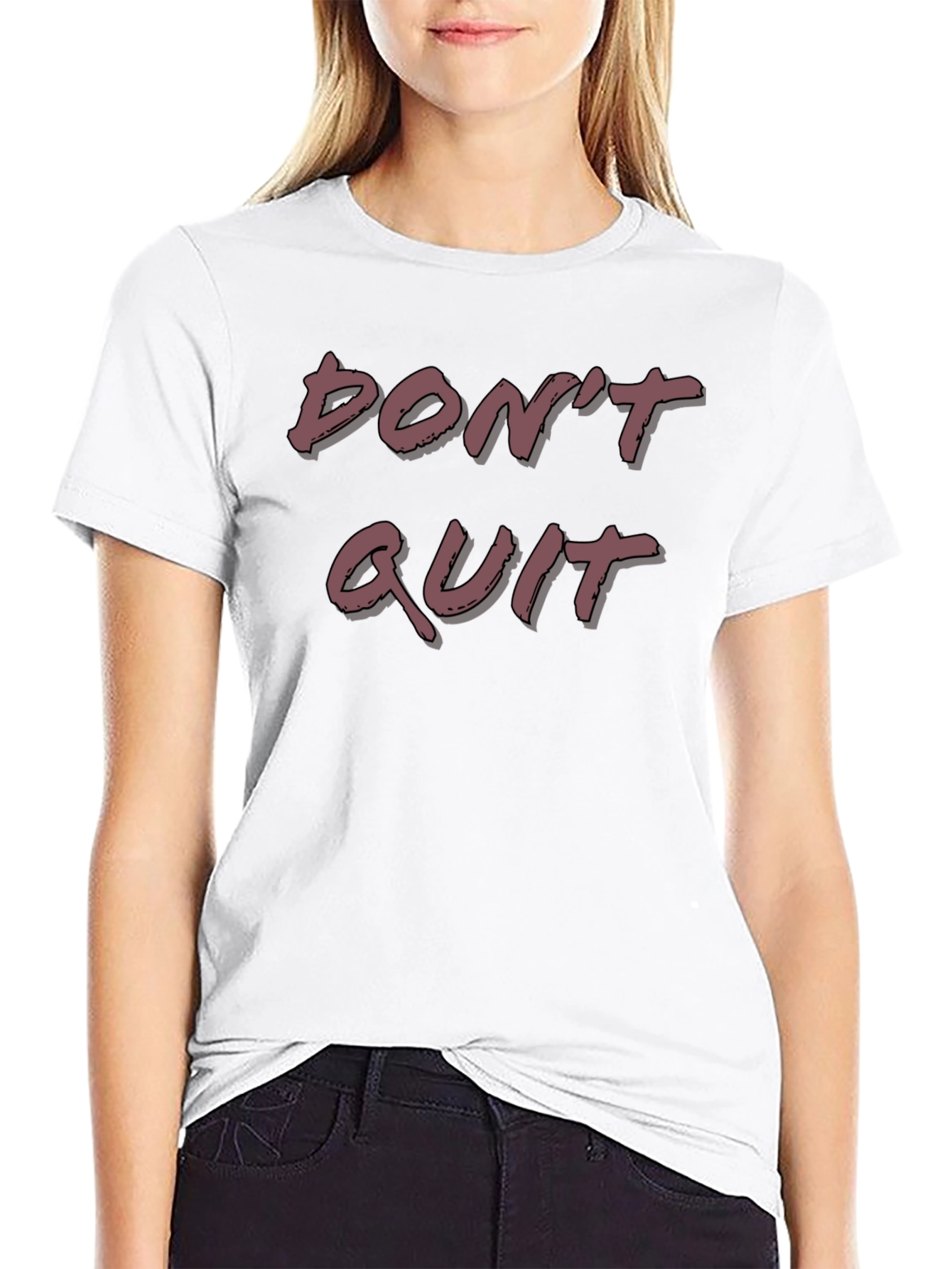 Motivational Dont Quit T-Shirt - Black