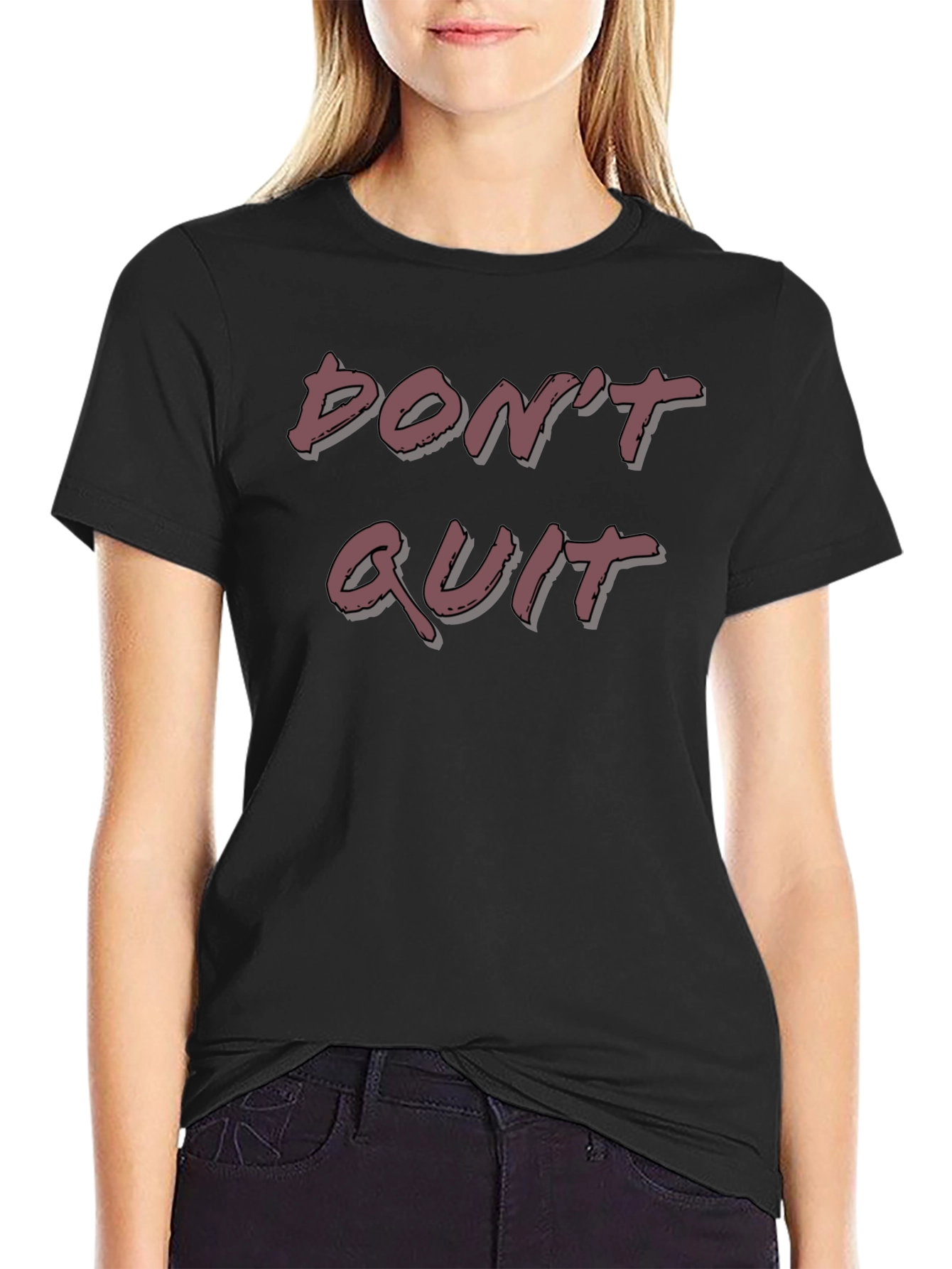 Motivational Dont Quit T-Shirt - Black