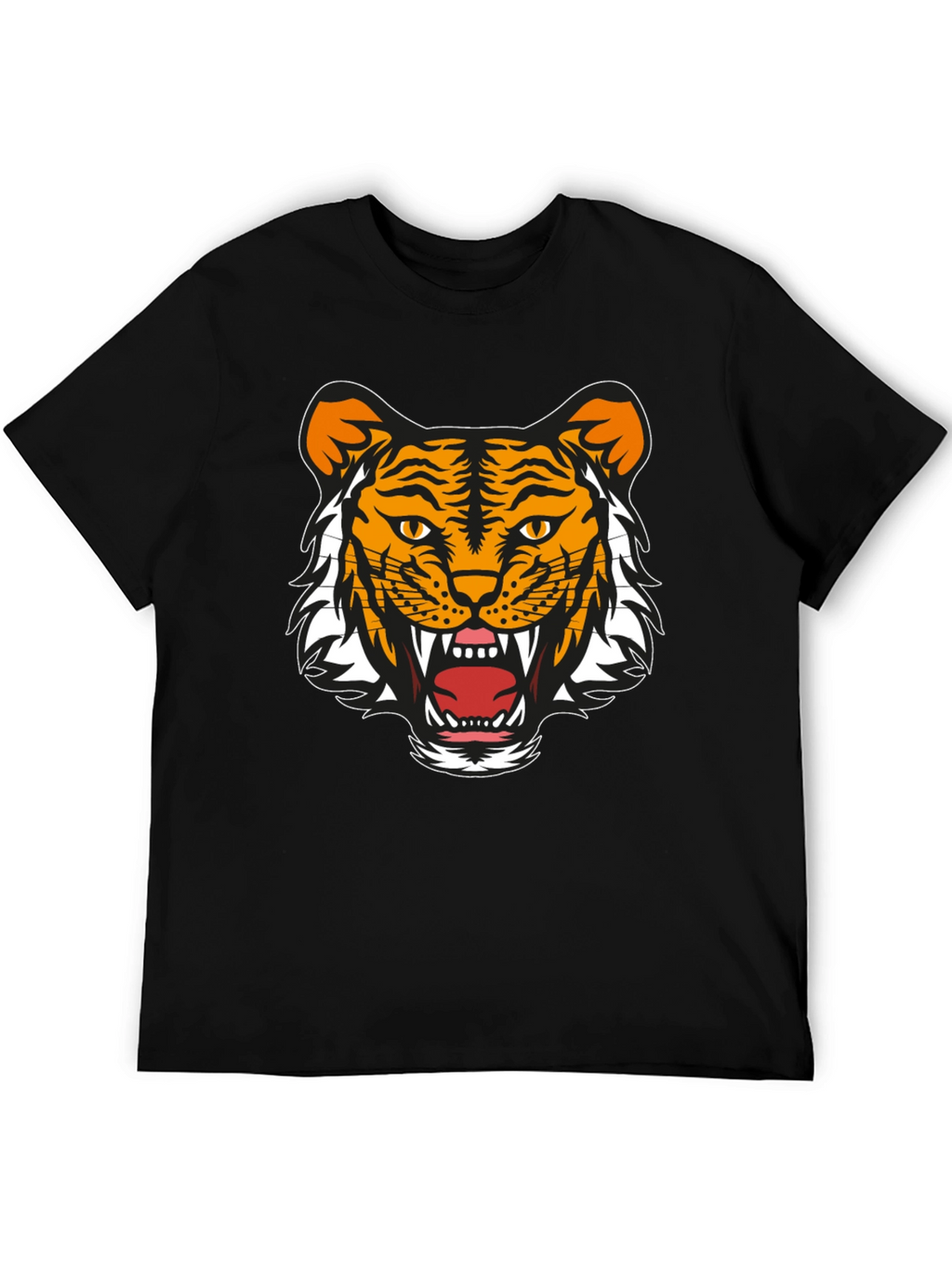 Bold Tiger Graphic Tee - Black