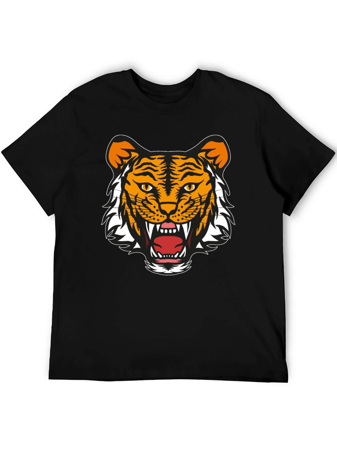 Bold Tiger Graphic Tee - Black