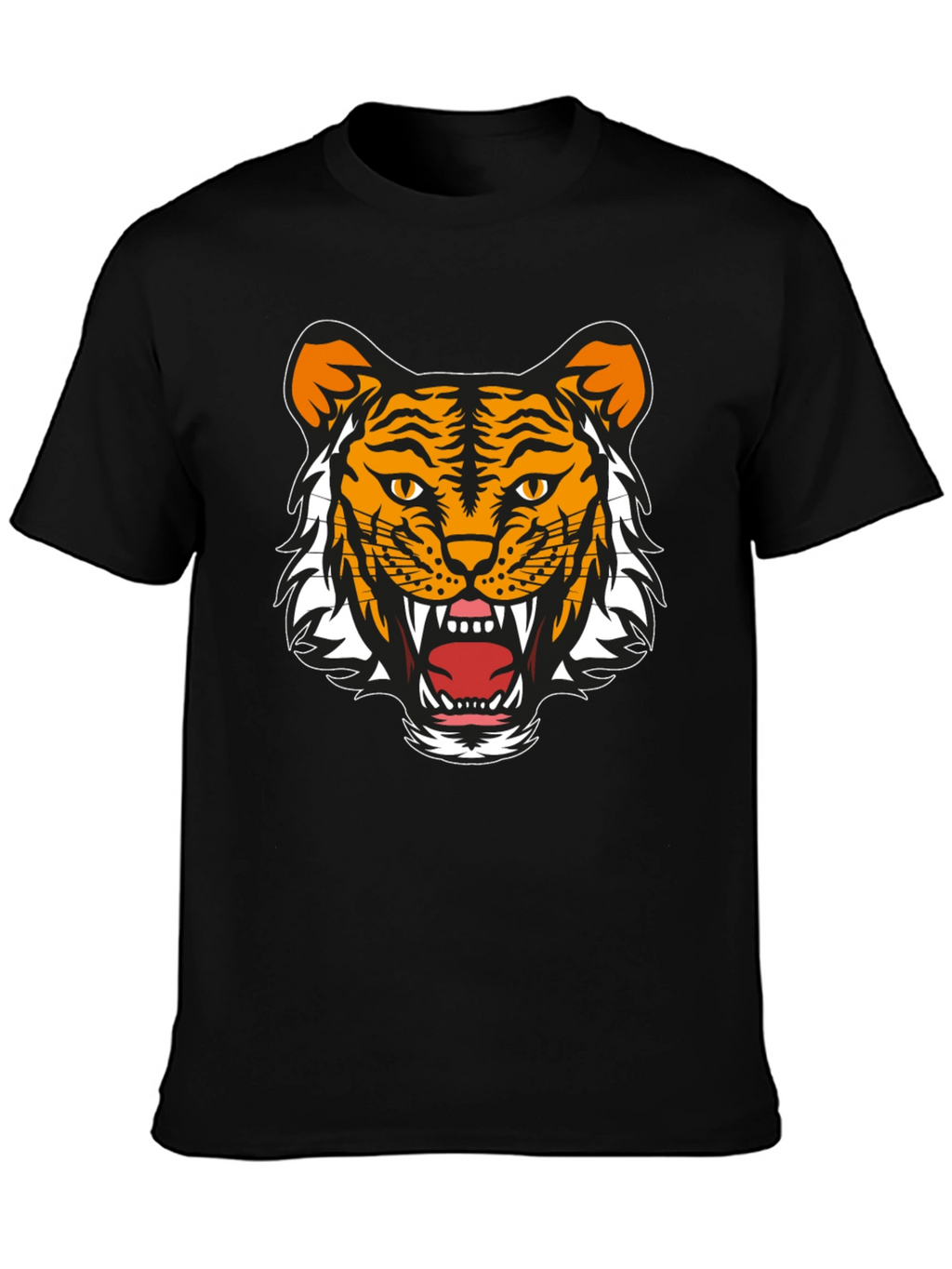 Bold Tiger Graphic Tee - Black