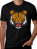 Bold Tiger Graphic Tee - Black