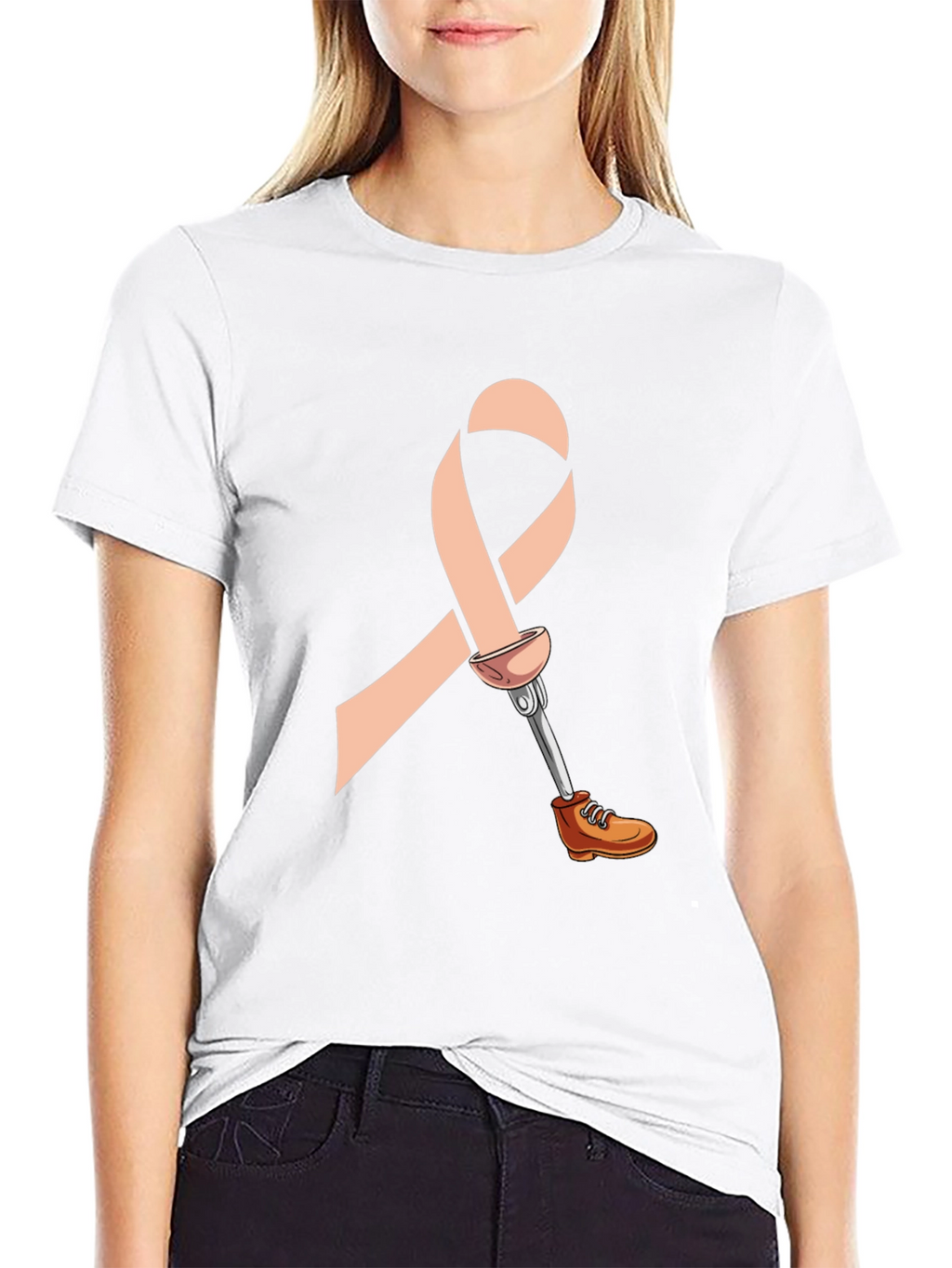 Prosthetic Awareness Ribbon Graphic T-Shirt