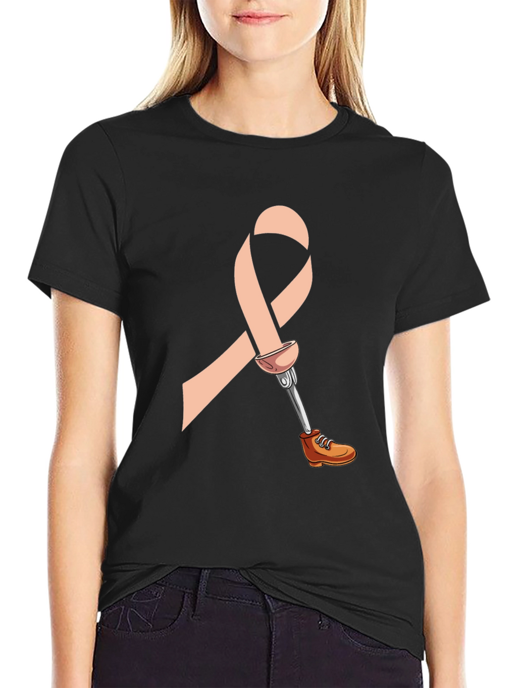 Prosthetic Awareness Ribbon Graphic T-Shirt