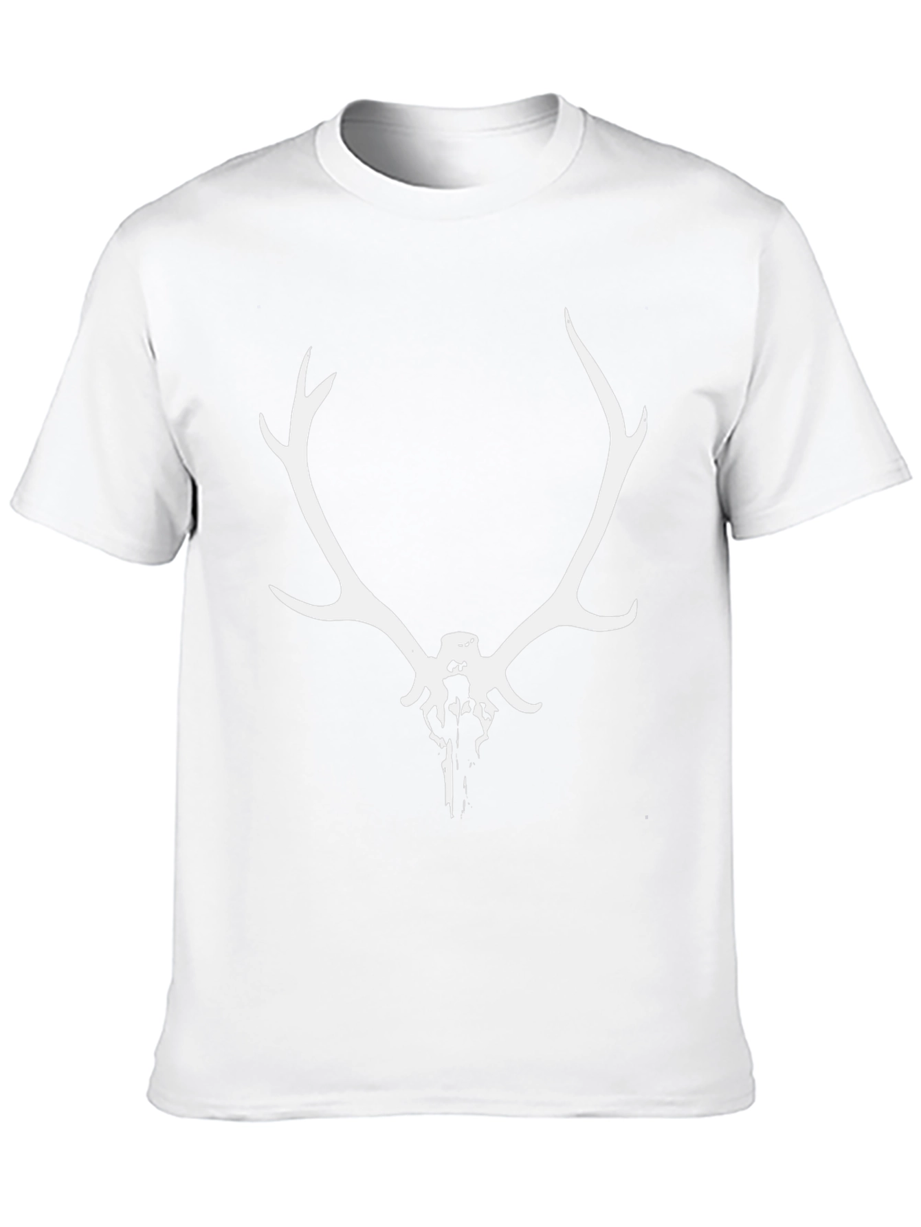 Antler Skull Graphic Tee - Mens Black T-Shirt