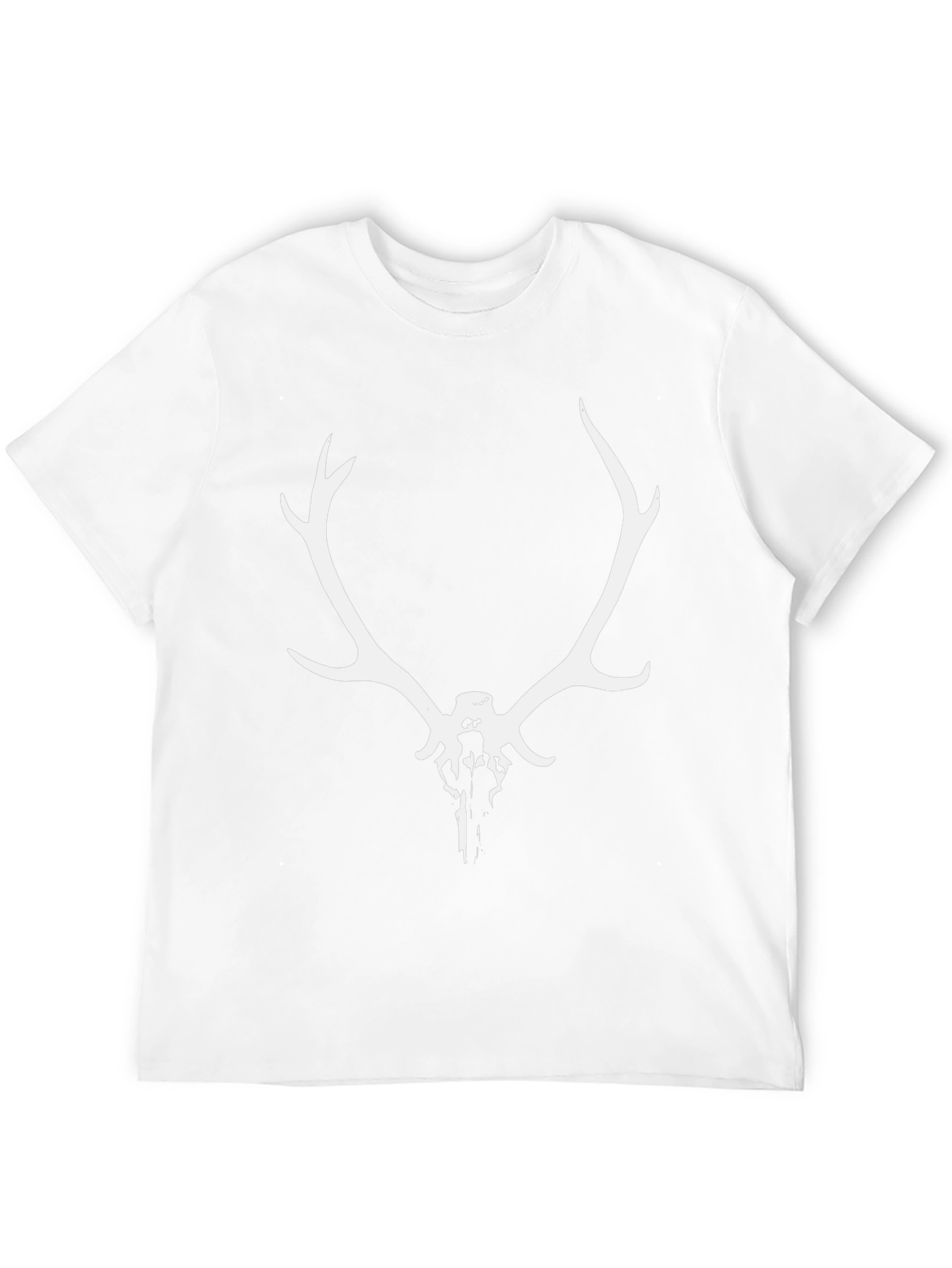 Antler Skull Graphic Tee - Mens Black T-Shirt