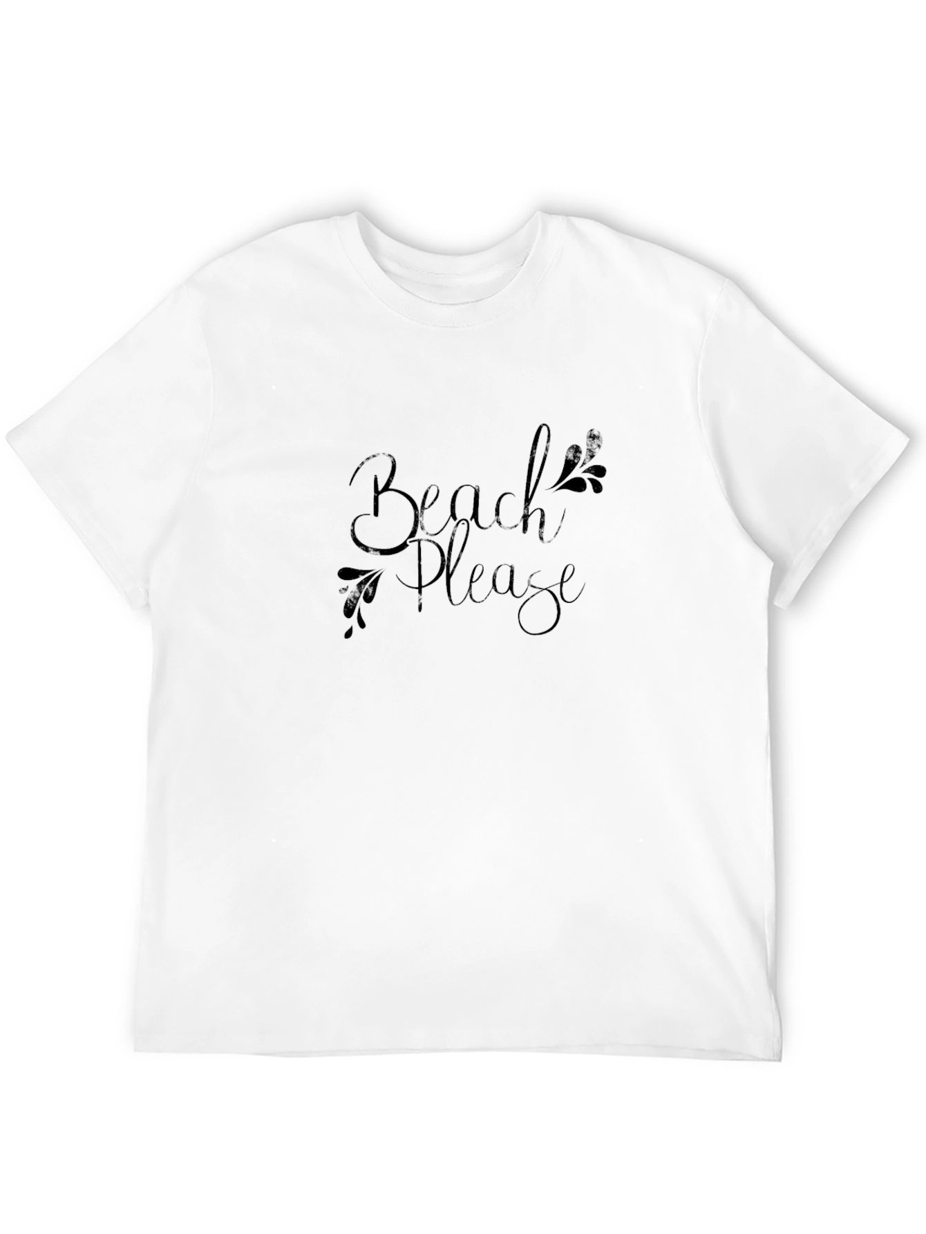 Beach Please Graphic Tee - Black