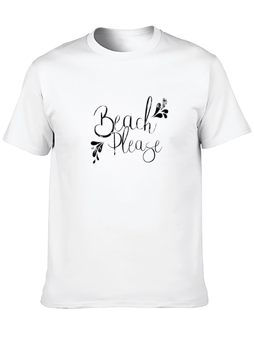 Beach Please Graphic Tee - Black