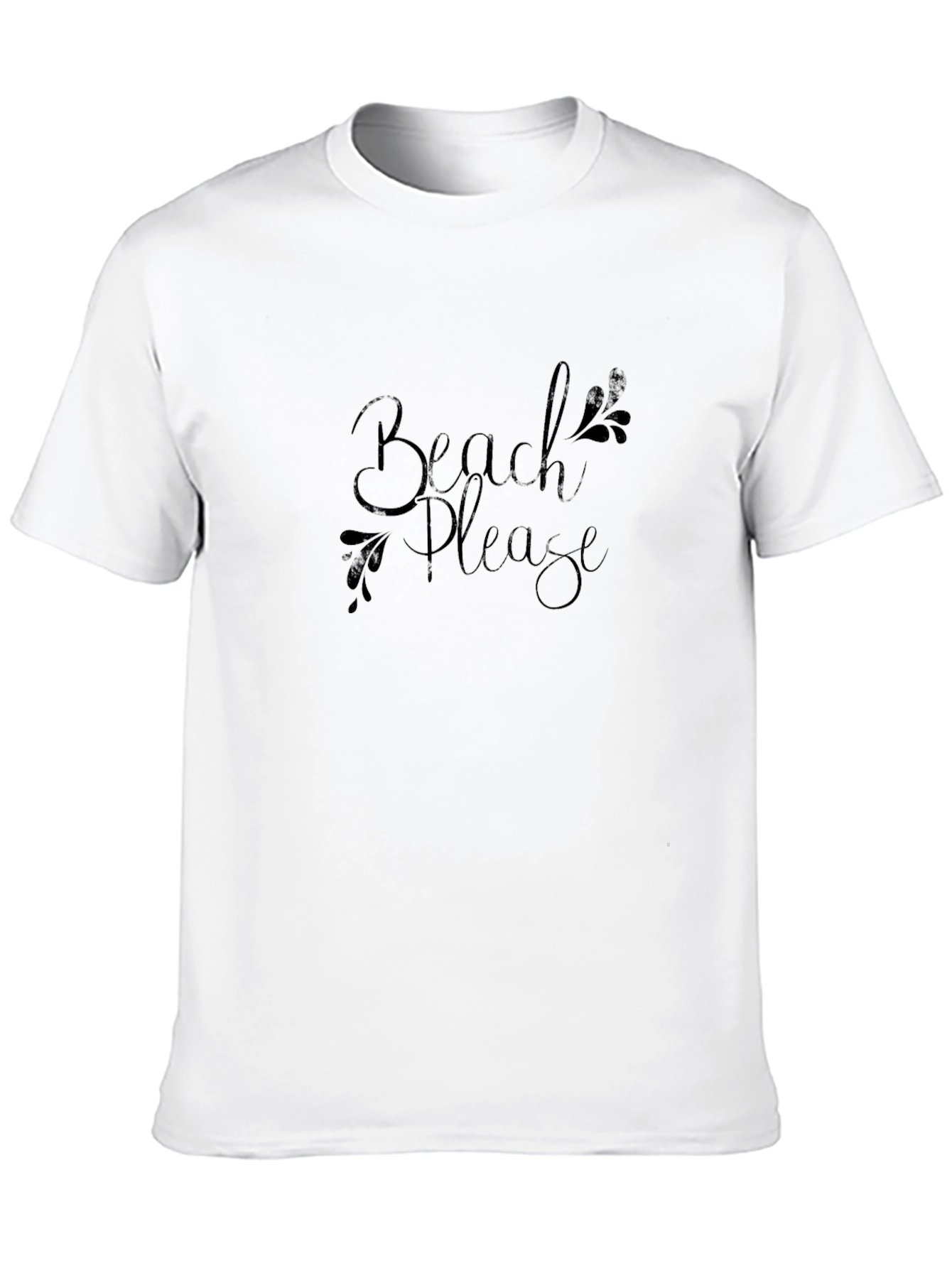 Beach Please Graphic Tee - Black