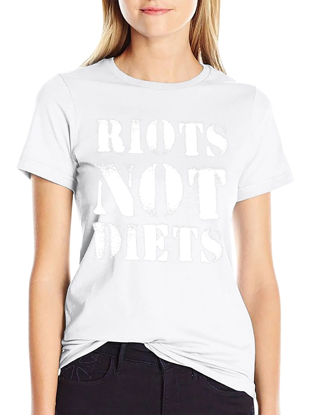 Riots Not Diets Graphic Tee - Bold Statement T-Shirt