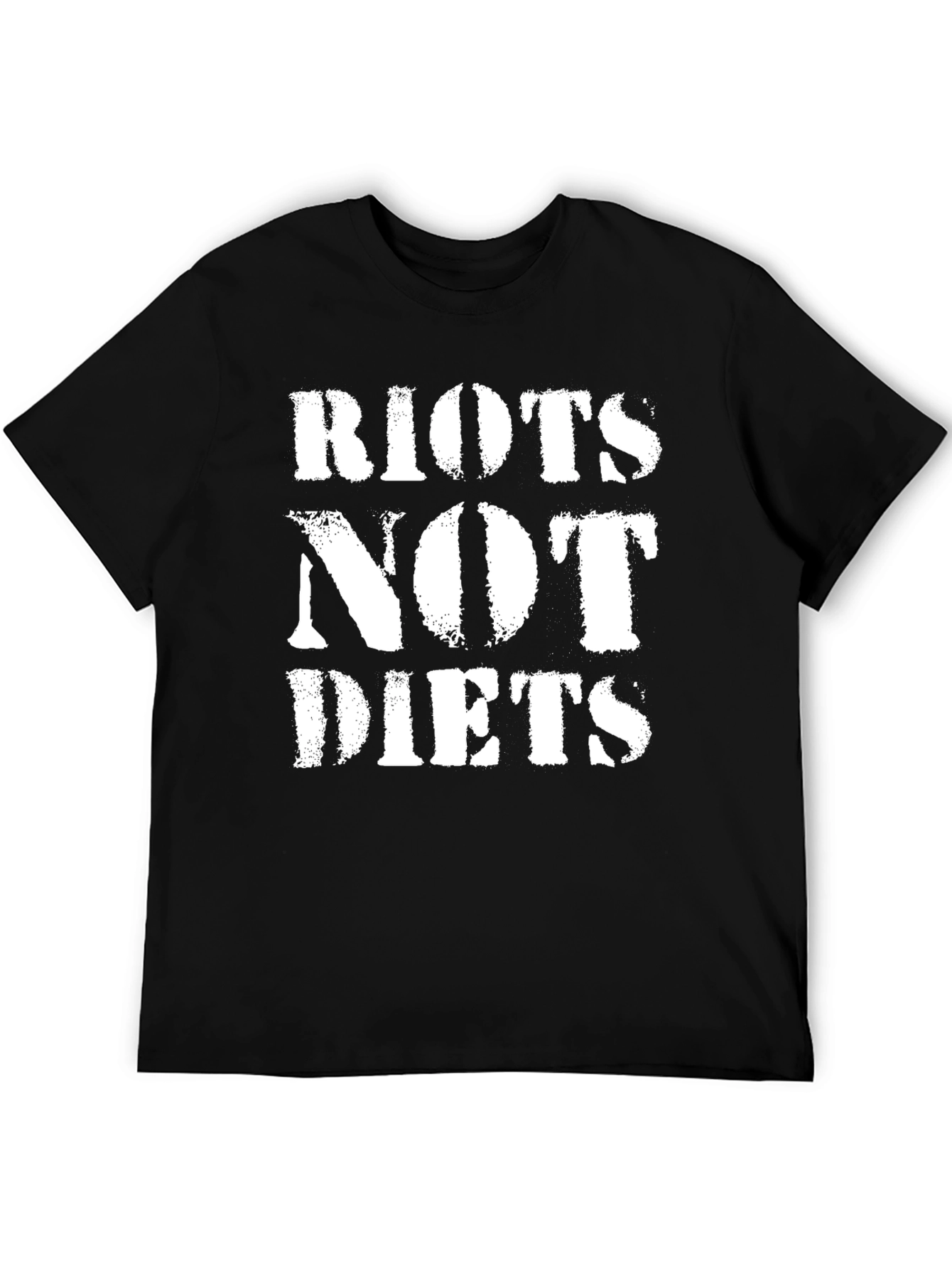 Riots Not Diets Graphic Tee - Bold Statement T-Shirt