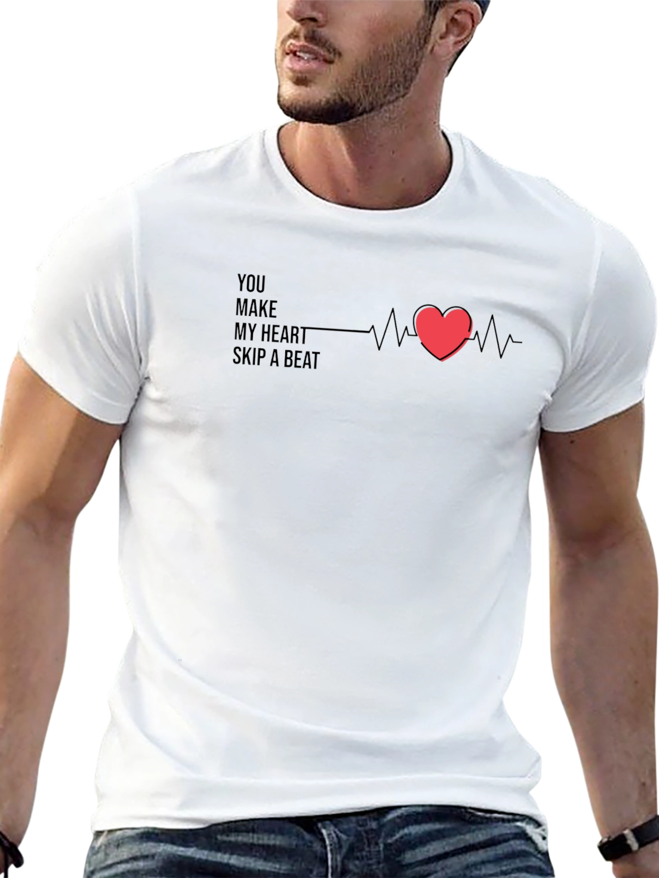 Heartbeat Graphic Tee - Romantic Casual Wear