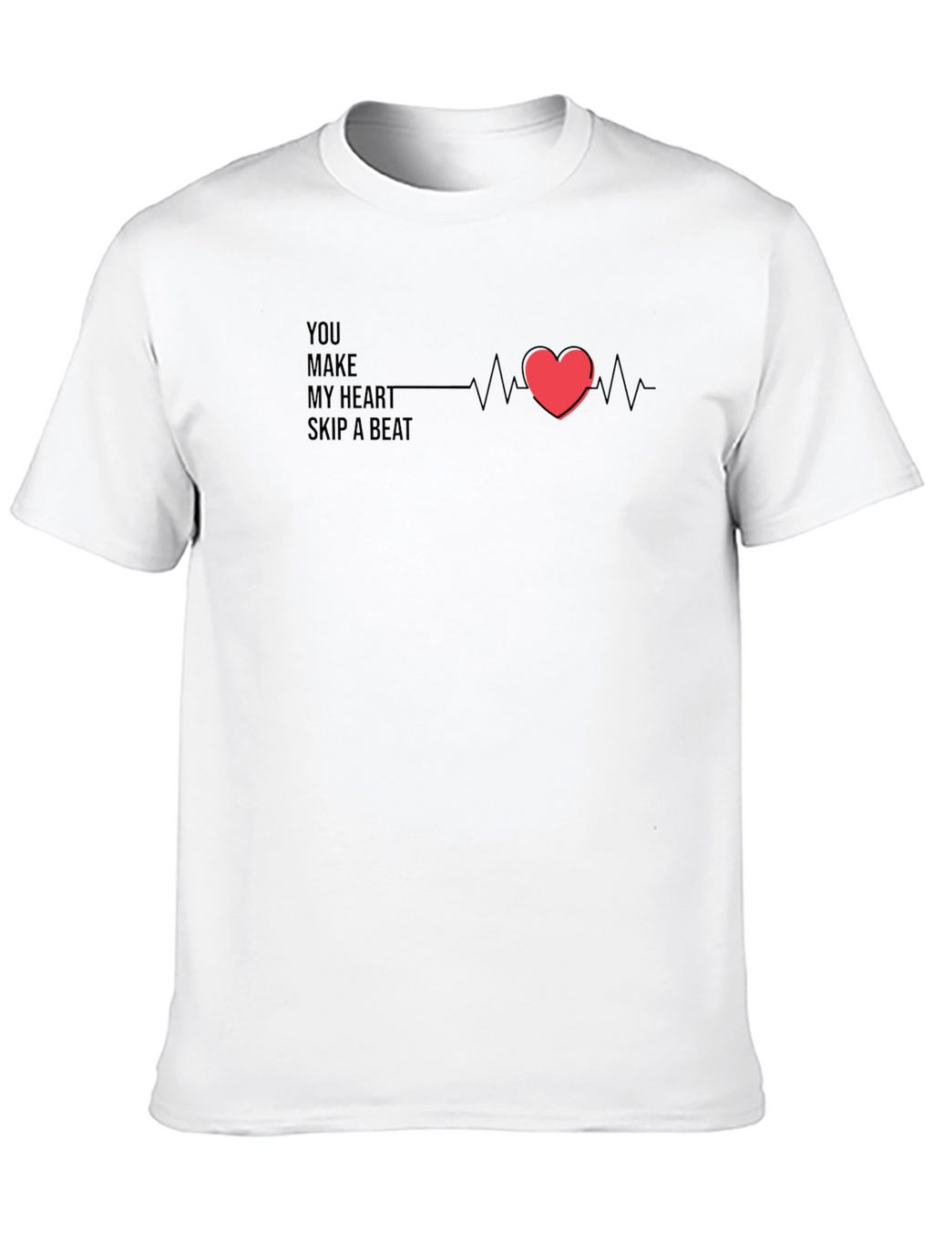 Heartbeat Graphic Tee - Romantic Casual Wear